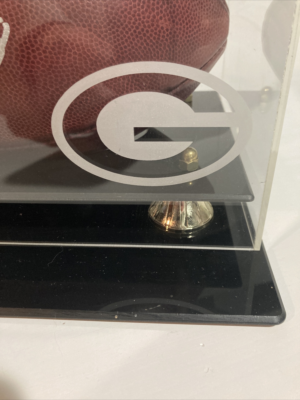 Randall Cobb Green Bay Packers Signed Game Used Bears K Ball With Packer Case