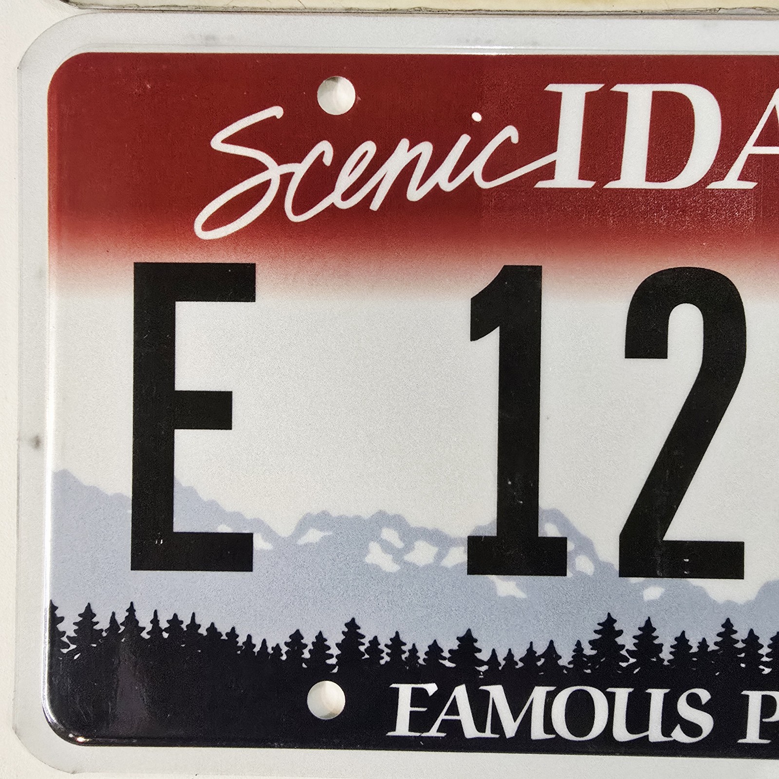 Arizona & Idaho License Plate Lot 2 Real Tags Repeating Triple Number 555