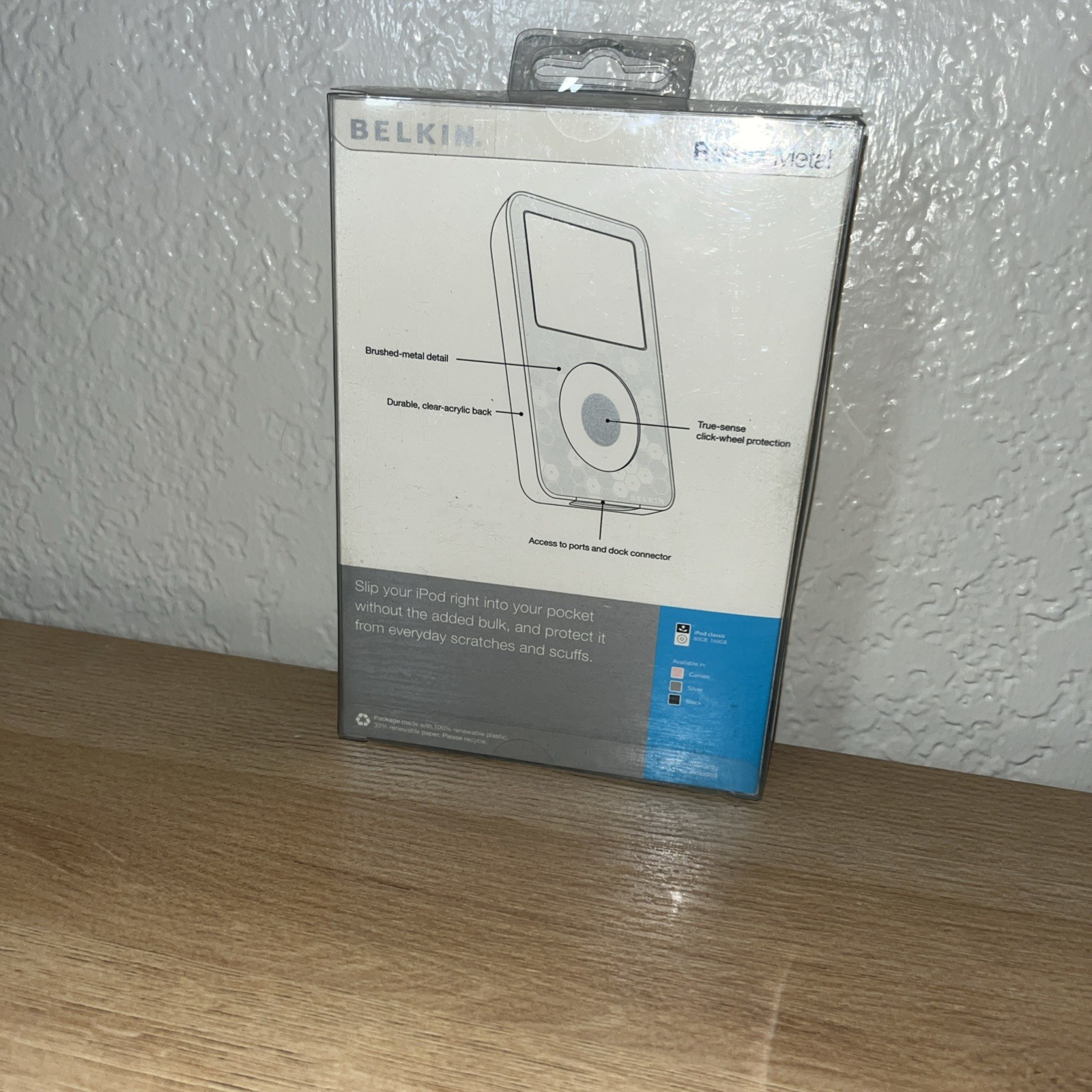 Belkin Case remix plastic ￼￼f8z234slv iPods classic 80 GB to 160 GB case ￼