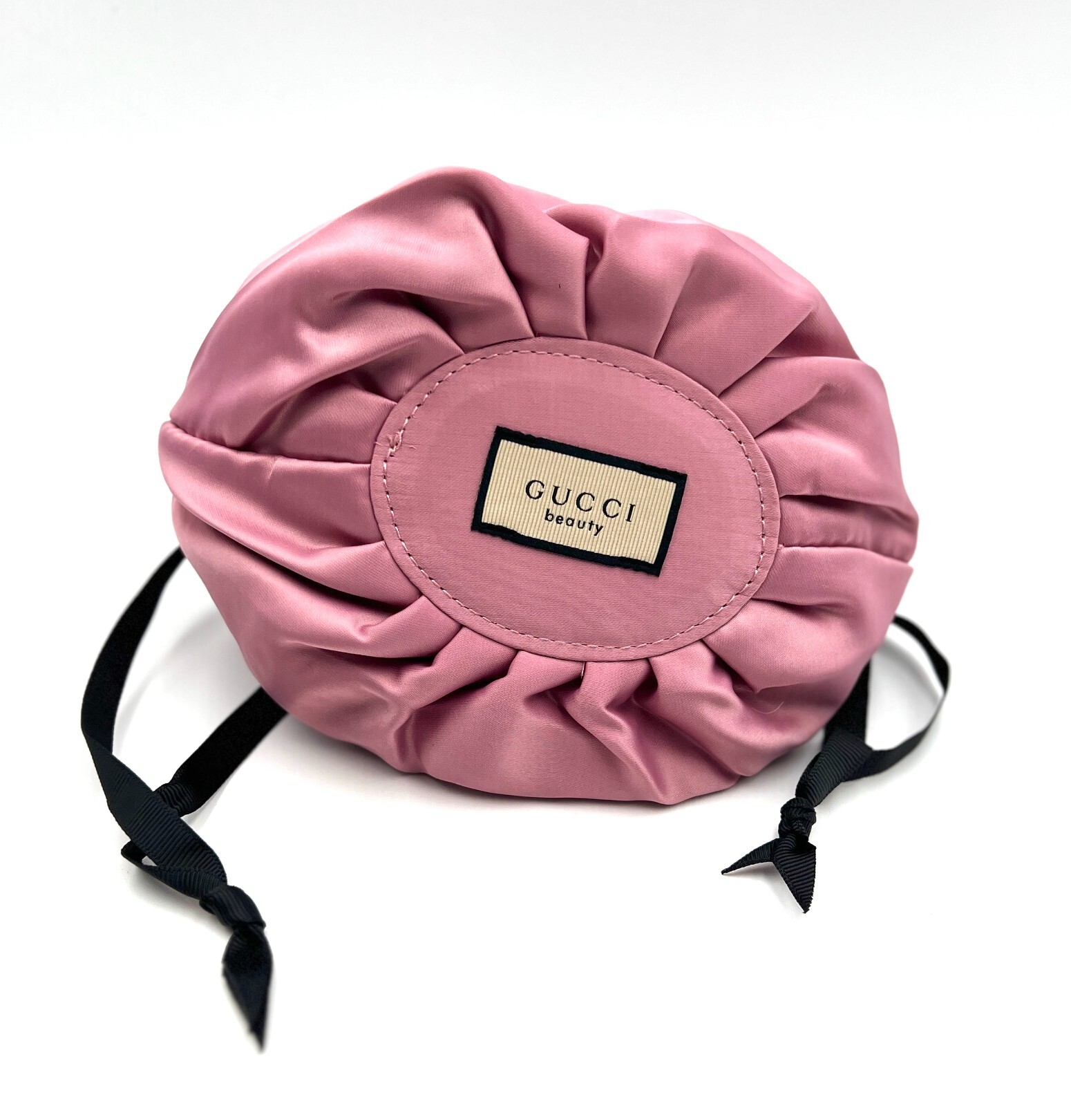 New! Gucci Flora Beauty  Cosmetic Bag Drawstring  Pouch Clutch ~ Pink