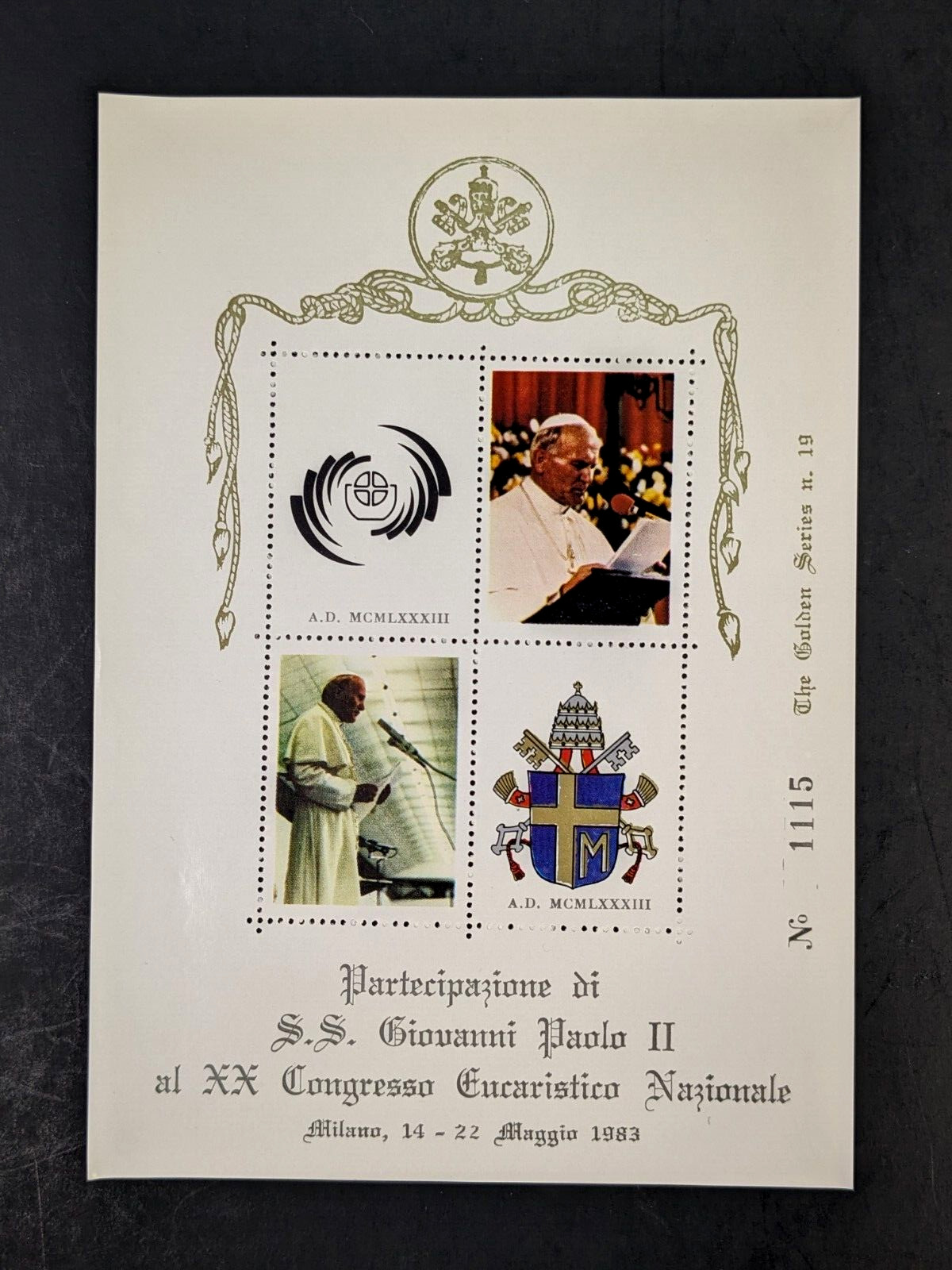 Pope John Paul II, Presides Over 20th Eucharistic Congress, 12 Covers Plus