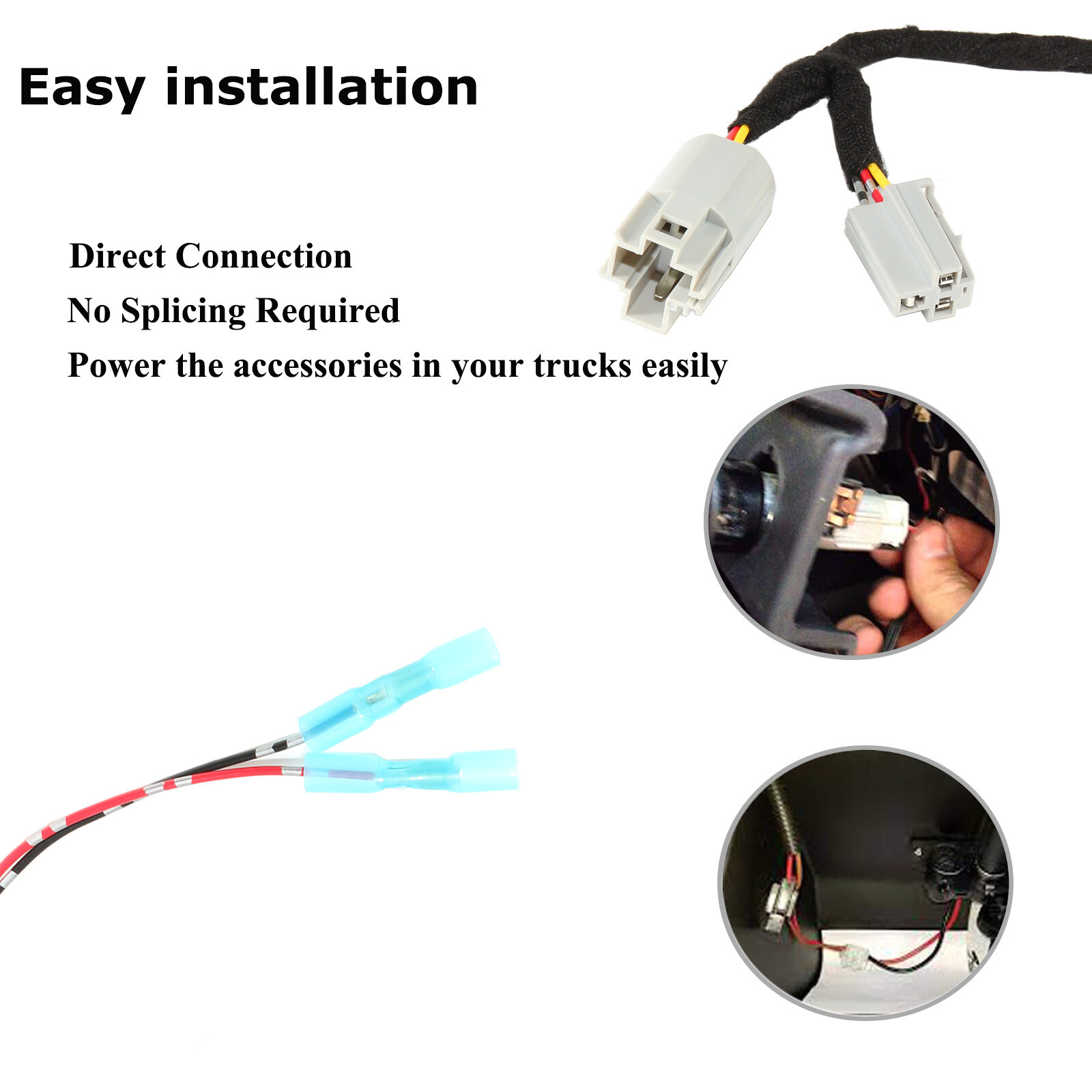 CIGAR LIGHTER POWER OUTLET 12V POWER WIRE HARNESS ADAPTER FOR FORD LINCILN
