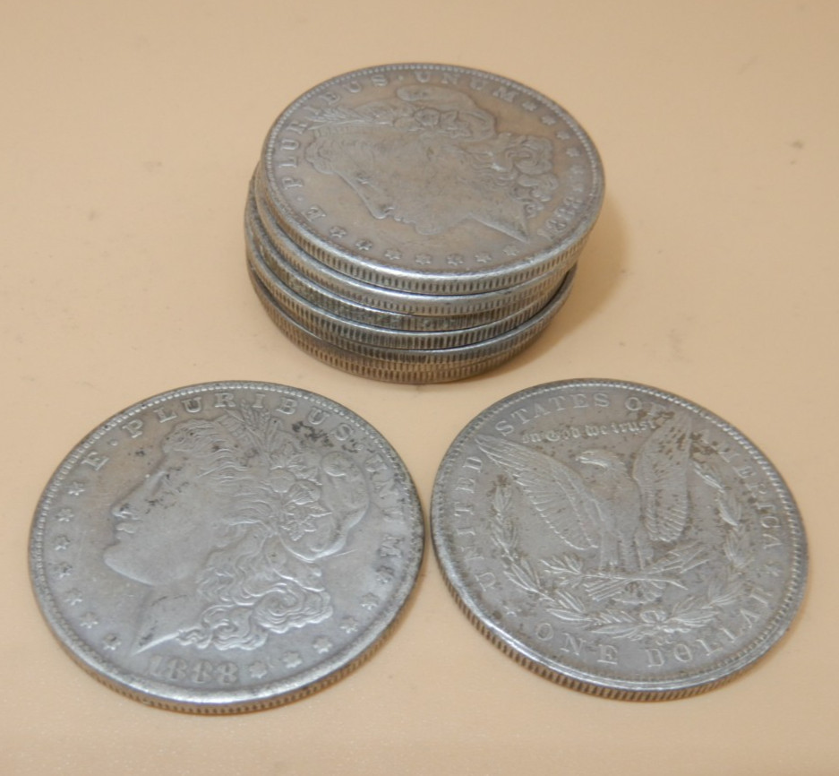 MAGNETIC Magic Trick MORGAN Dollars 19th c