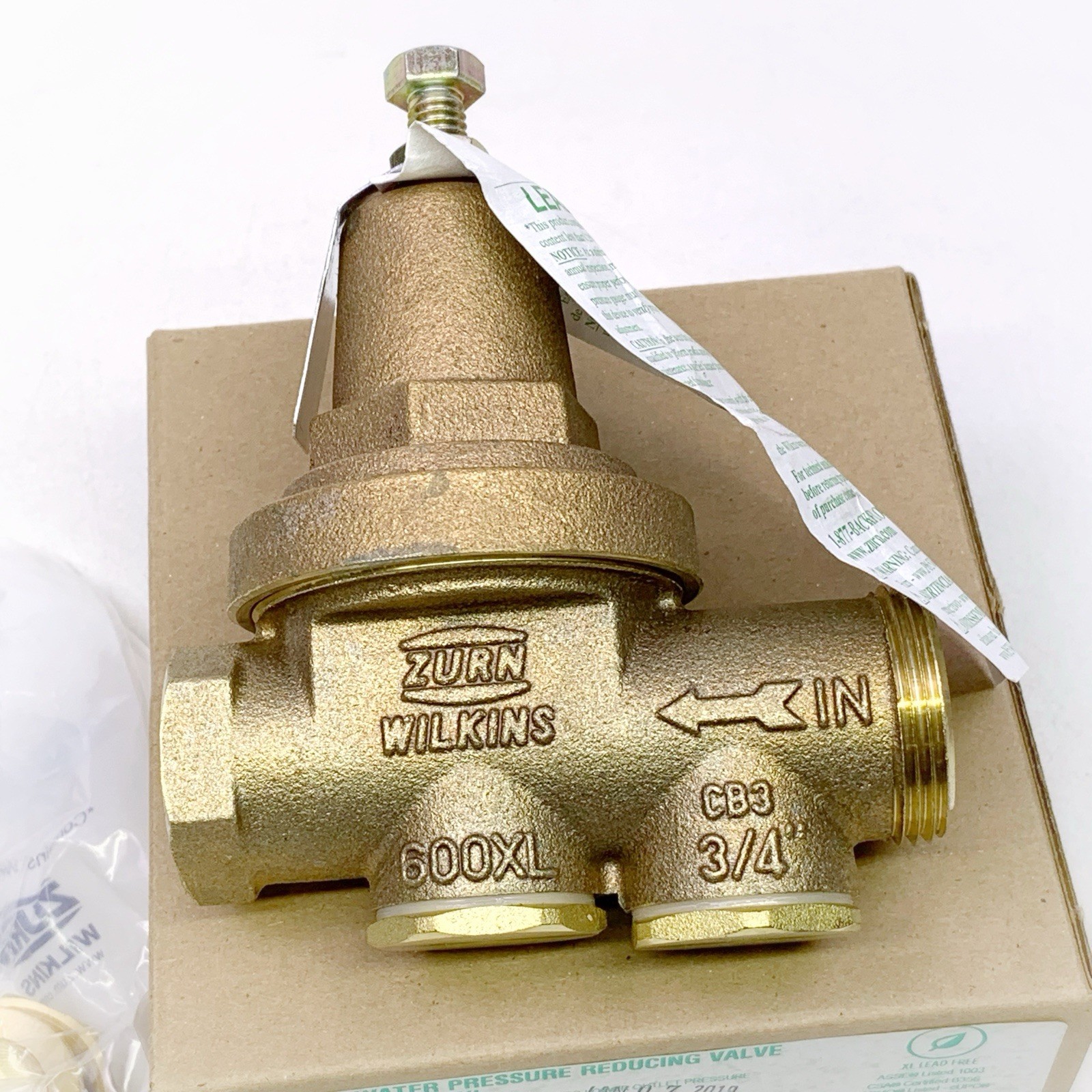 Zurn Wilkins 34-600XL 3/4" 600XLPressure Reducing Valve 0.75 Inch Lead Free NEW