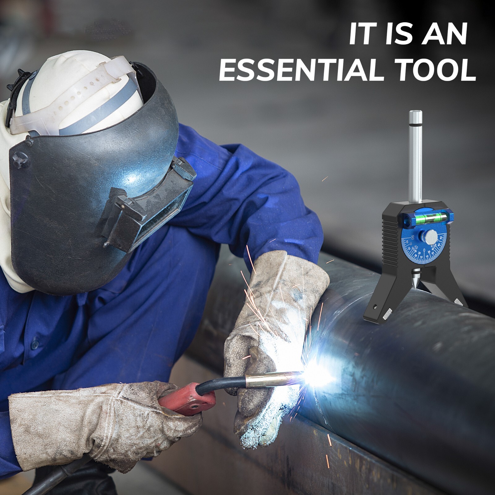 Pipe Marking Center Tool, Pipe Center Finder, Pipes 0.8in＆Above, Magnetic“Y”Base