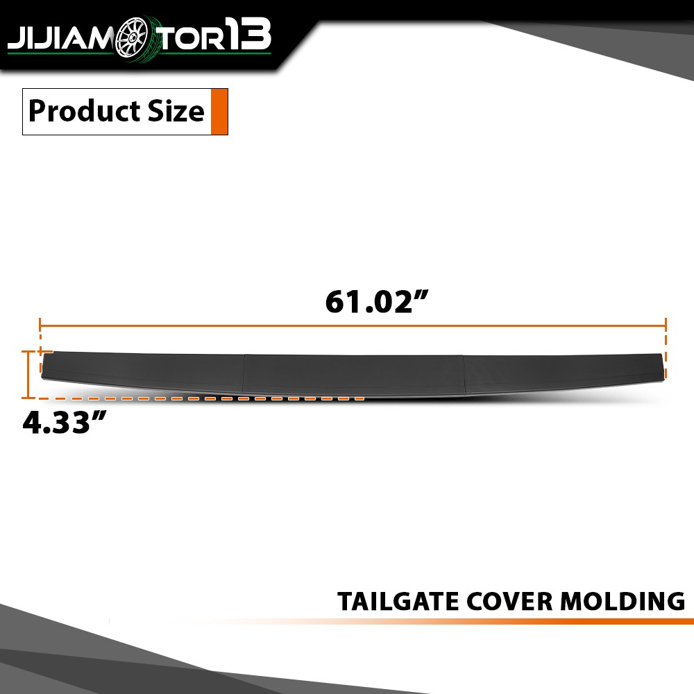 Molding Cap Protector Cover Trim Fits 14-19 GMC Sierra Chevy Silverado Tailgate