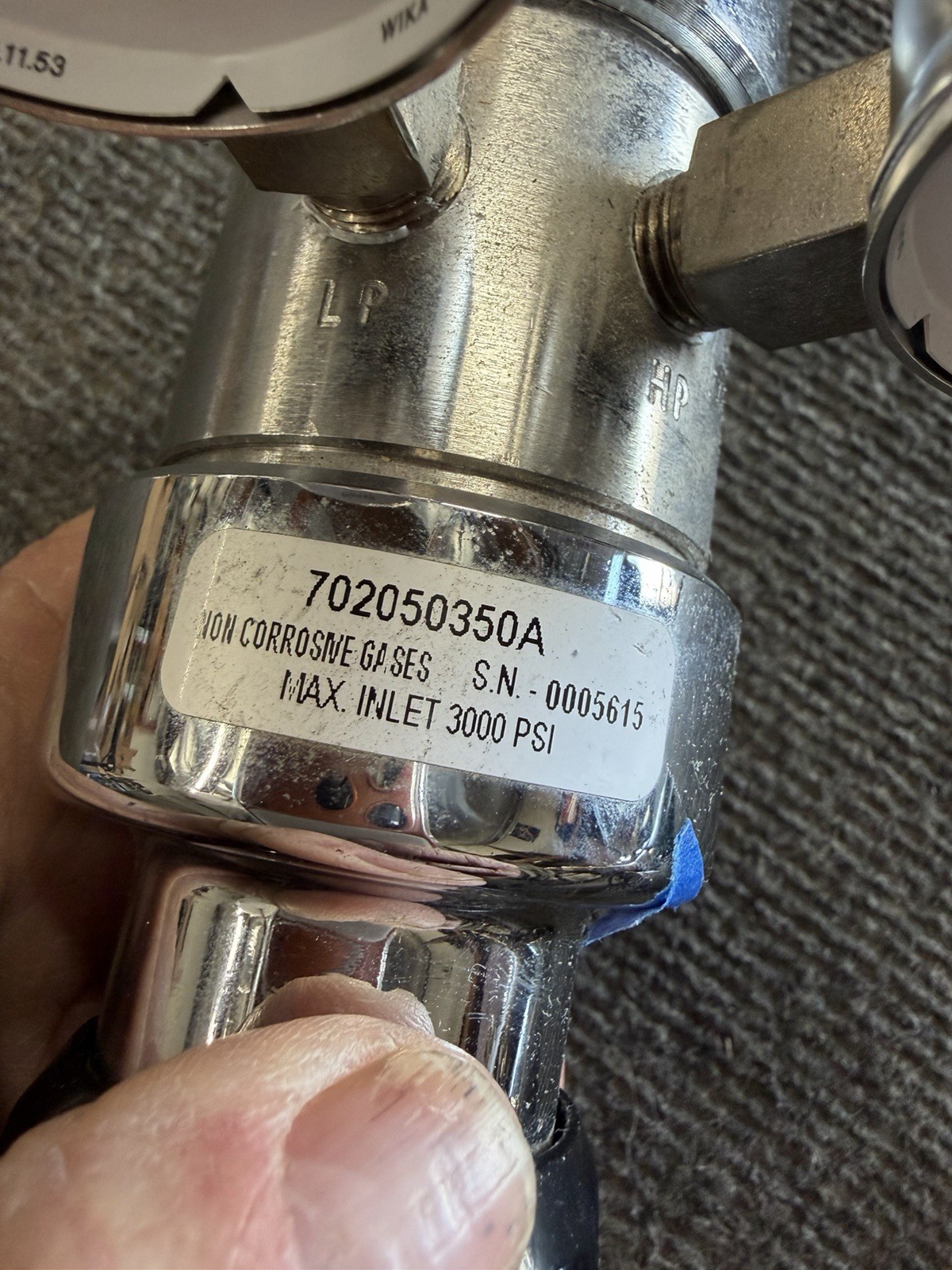 Lot of 3 High Purity Stainless Steel Pressure Regulators Matheson AirGas Harris