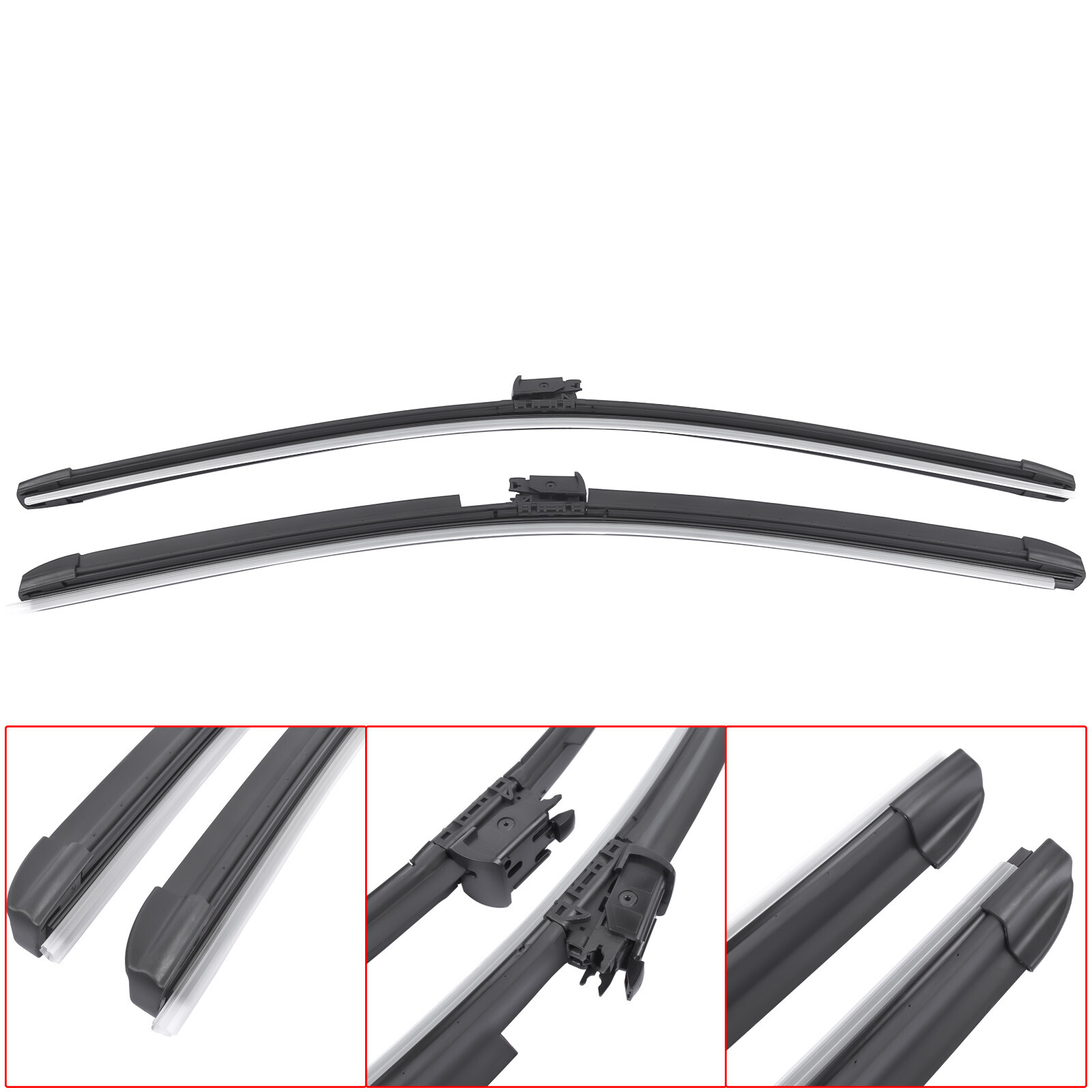 Front Windshield Wiper Blade Set For Mercedes W222 Maybach S550 14-20 2228201145