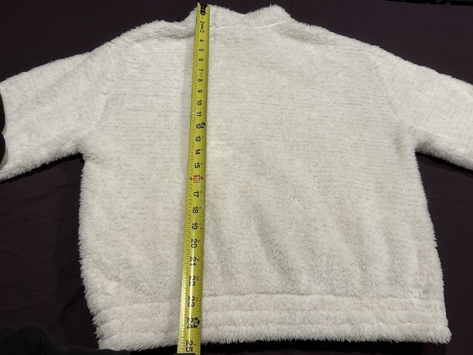 White Glitter Adidas Girls Jacket Size 16 XL