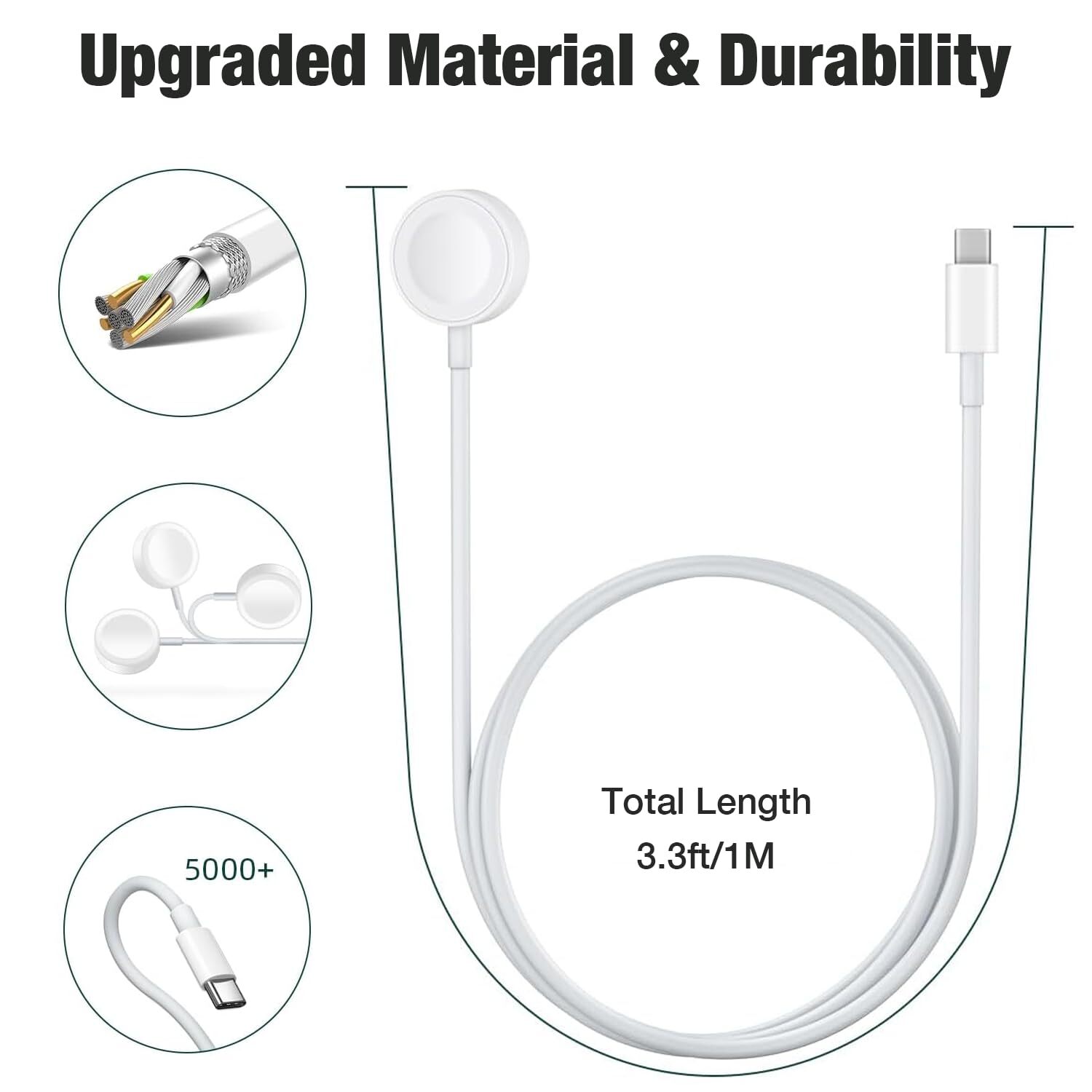 Lot Magnetic USB-C Charging Cable Charger for Apple Watch Series 4/5/6/SE/7/8/9