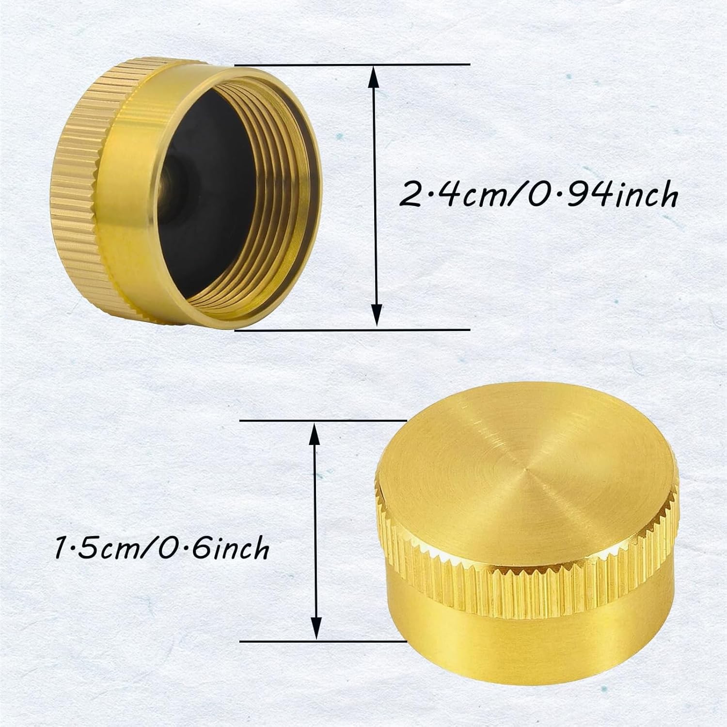 12 PACK 1LB Gas Refill Propane Bottle Cap Tank Threaded Valve Covers Solid Brass