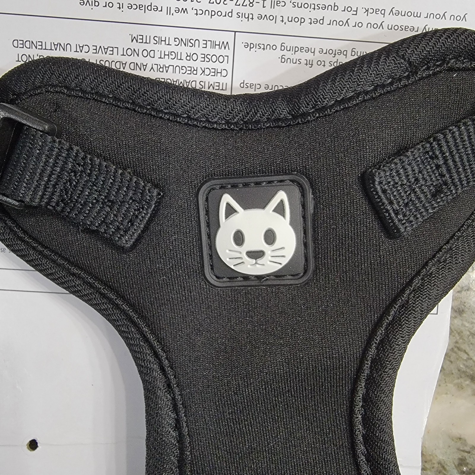 Vibrant Life Mesh Cat Harness & Leash Set Black Adjustable One Size 8-15 Lbs New