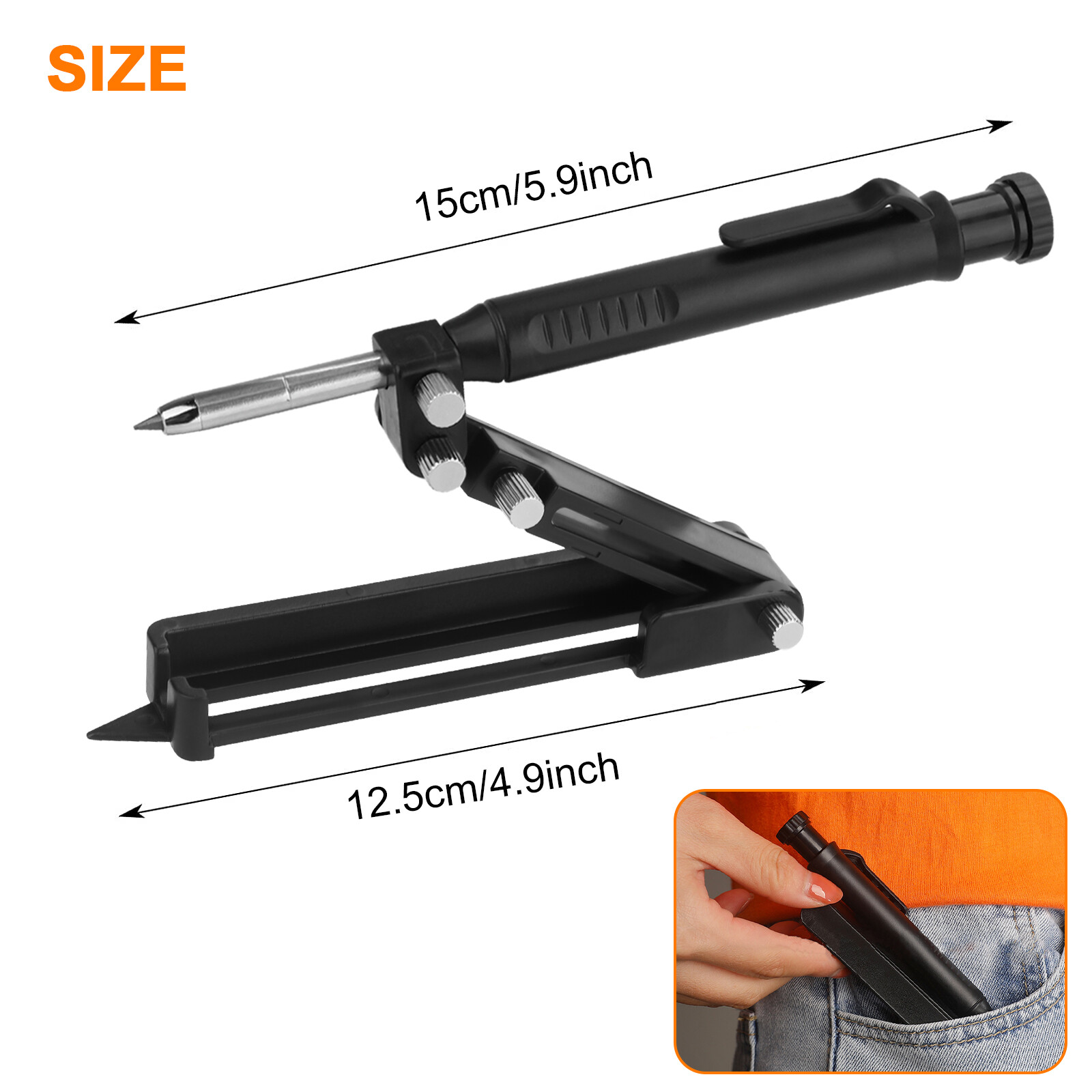 Multi-function Scribing Tool Construction Pencil DIY Woodworking Profile Scribe