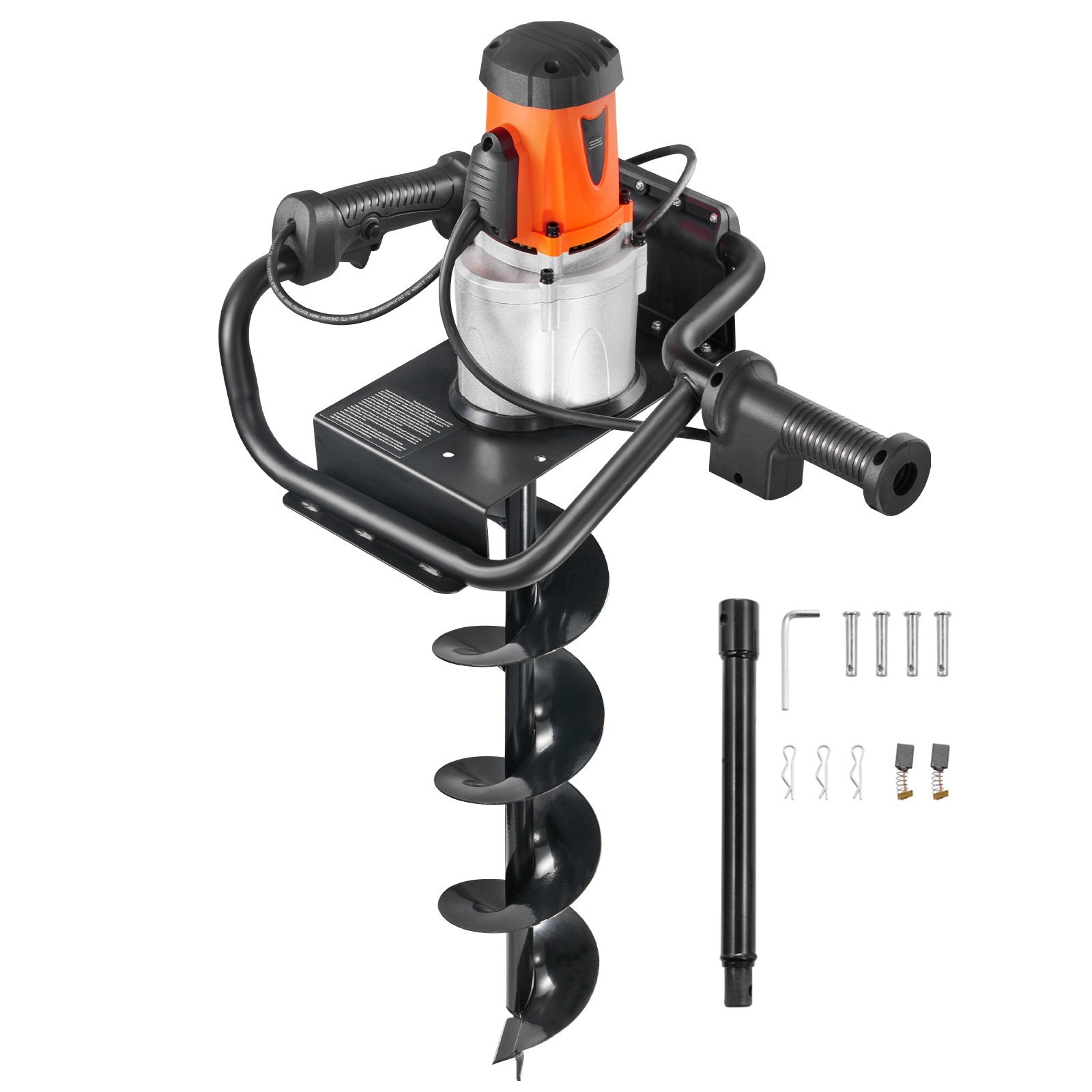 1500W Electric Post Hole Digger 5.71" Earth Auger Bit+Extension Rod Quick Digger