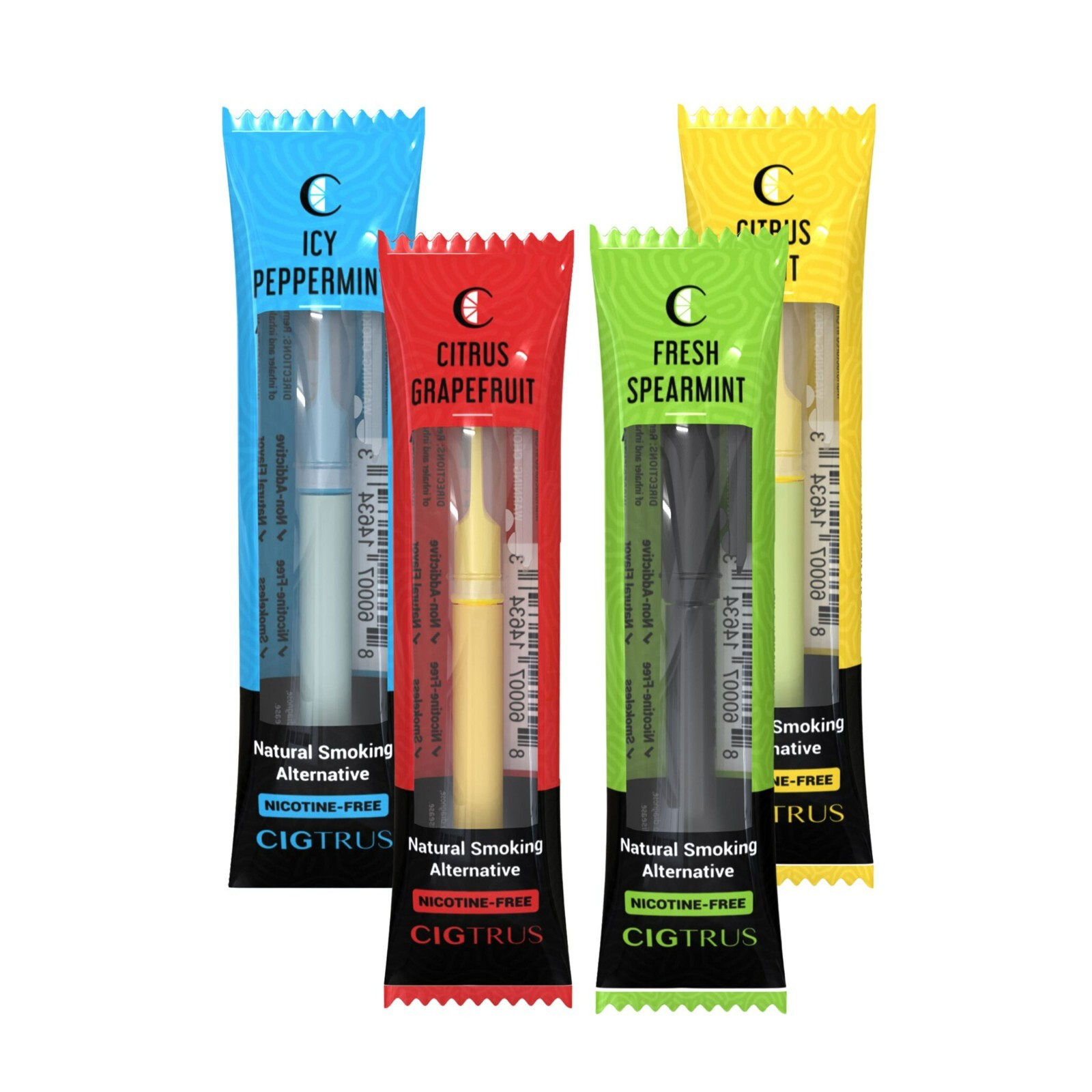 Nicotine-Free Smokeless Inhaler Cravings & Oral Fixation Relief 4 Flavor Variety