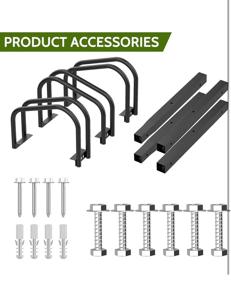 WALMANN 3 Bikes Floor Bike Stand, Bike Parking Rack Garage Bike Storage Stand