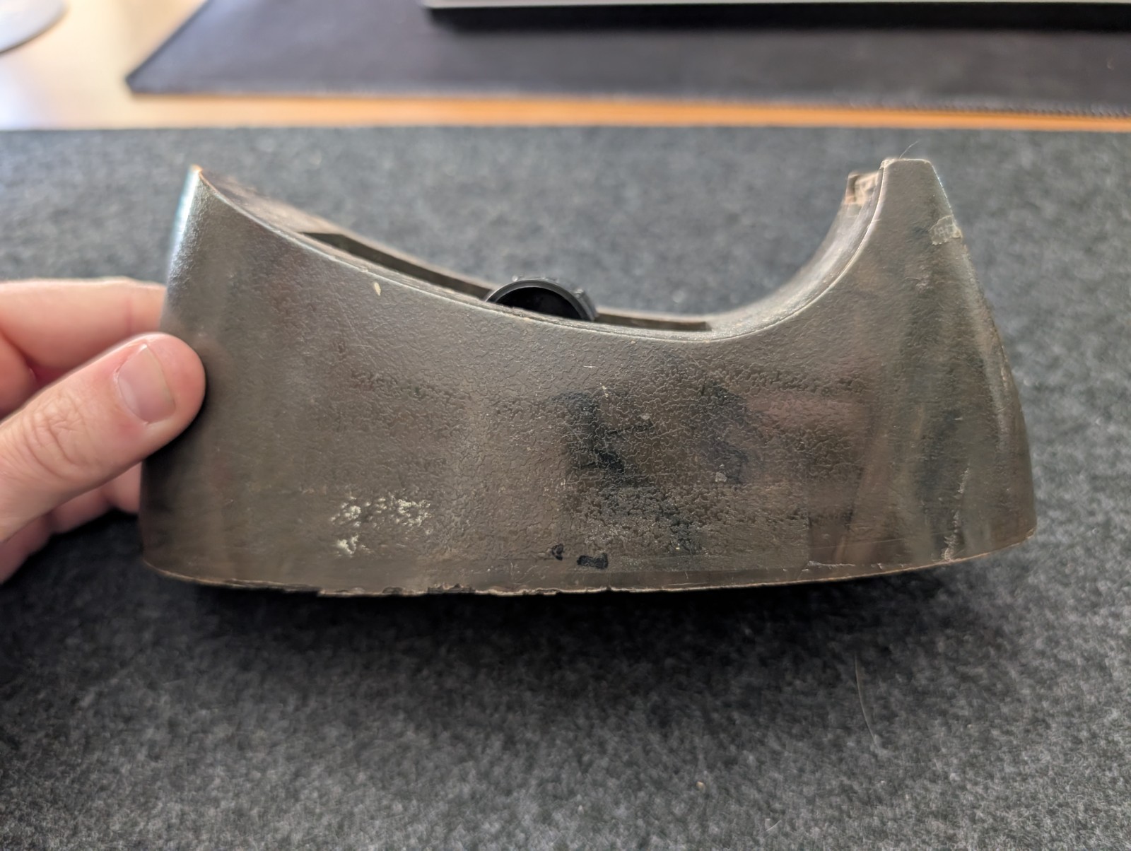 Vintage Unbranded Scotch Tape Dispenser Brown Weighted