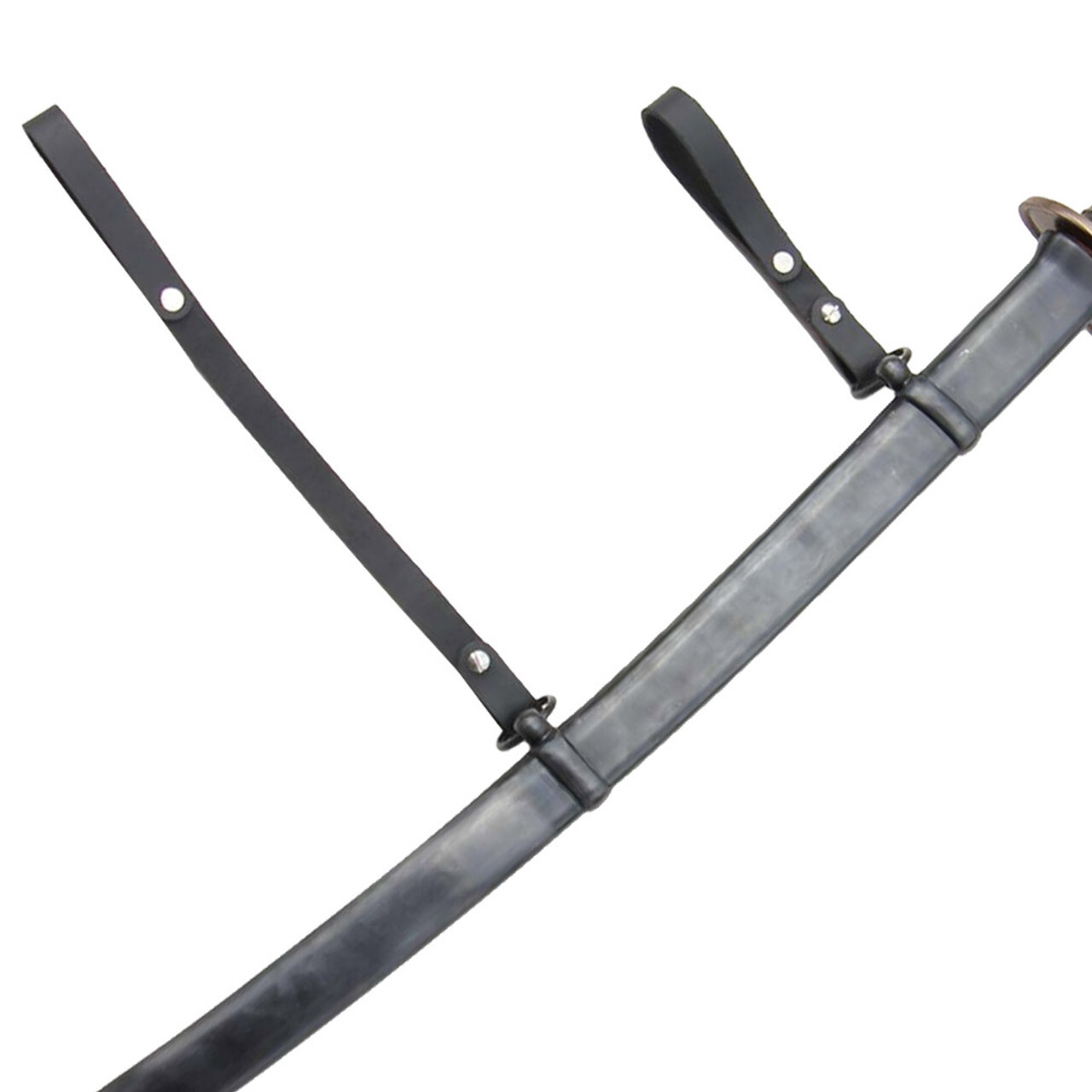 Decorated Calvary Saber Frog Belt Holder, 2 Piece Set Genuine Leather - 9 Colors