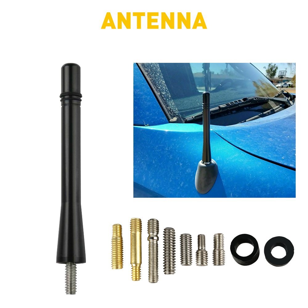 4" Short Black Aluminum Antenna Mast AM/FM for TOYOTA TACOMA 1995-2016 EXV
