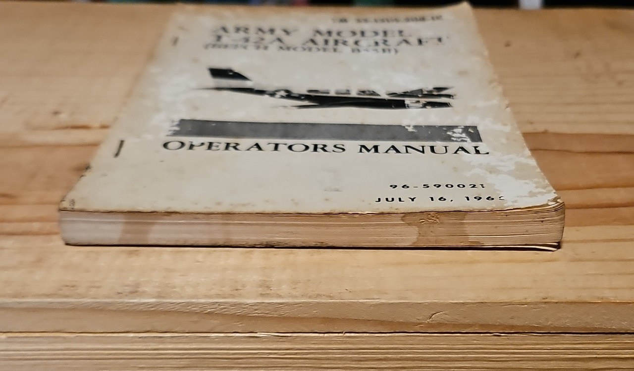 Army Model T-42A Aircraft Operator's Manual Beech B55B 1965
