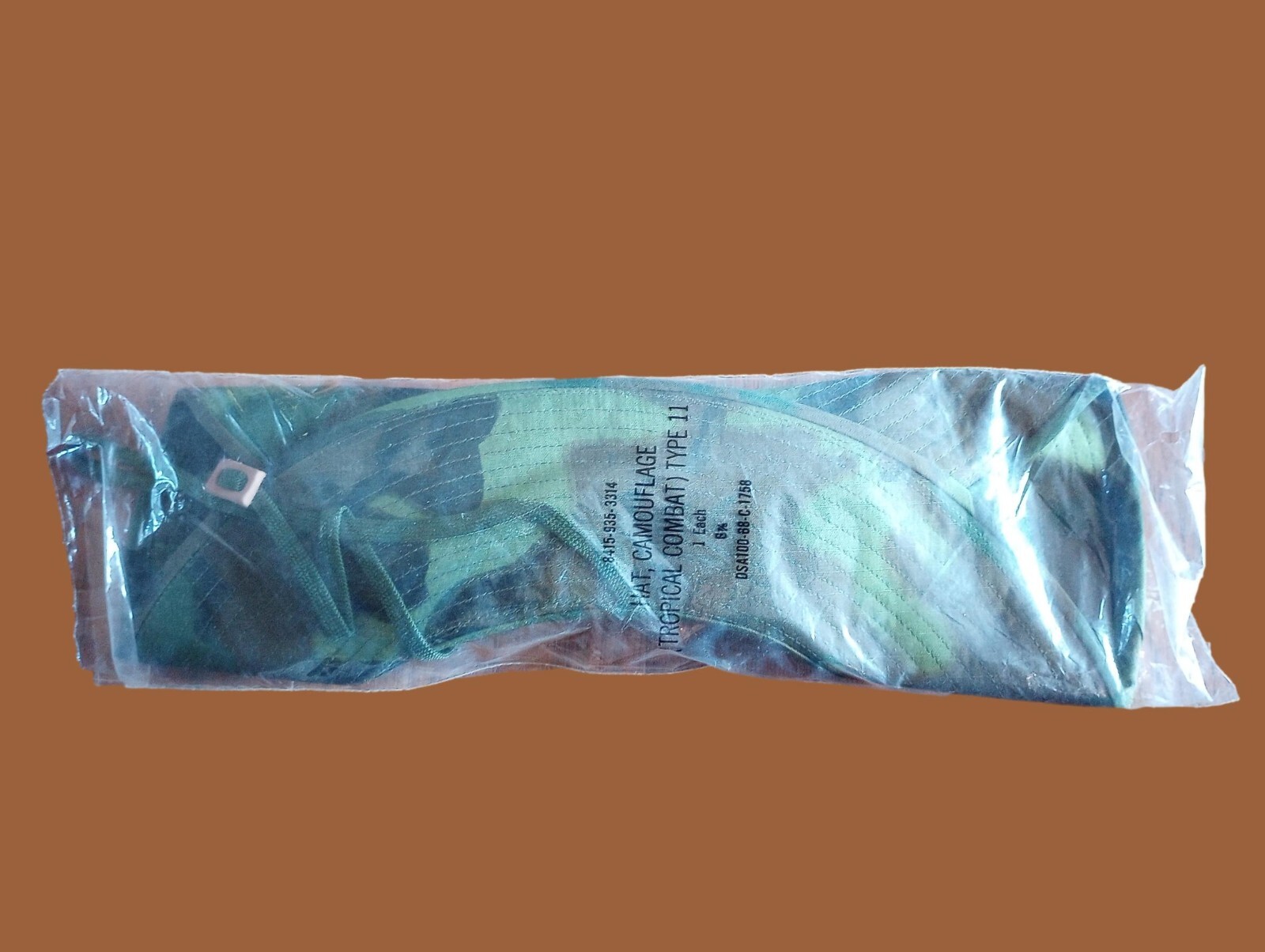 U.S MILITARY ISSUE VIETNAM JUNGLE HAT CAMOUFLAGE BOONIE HAT GENUINE 1968 SURPLUS