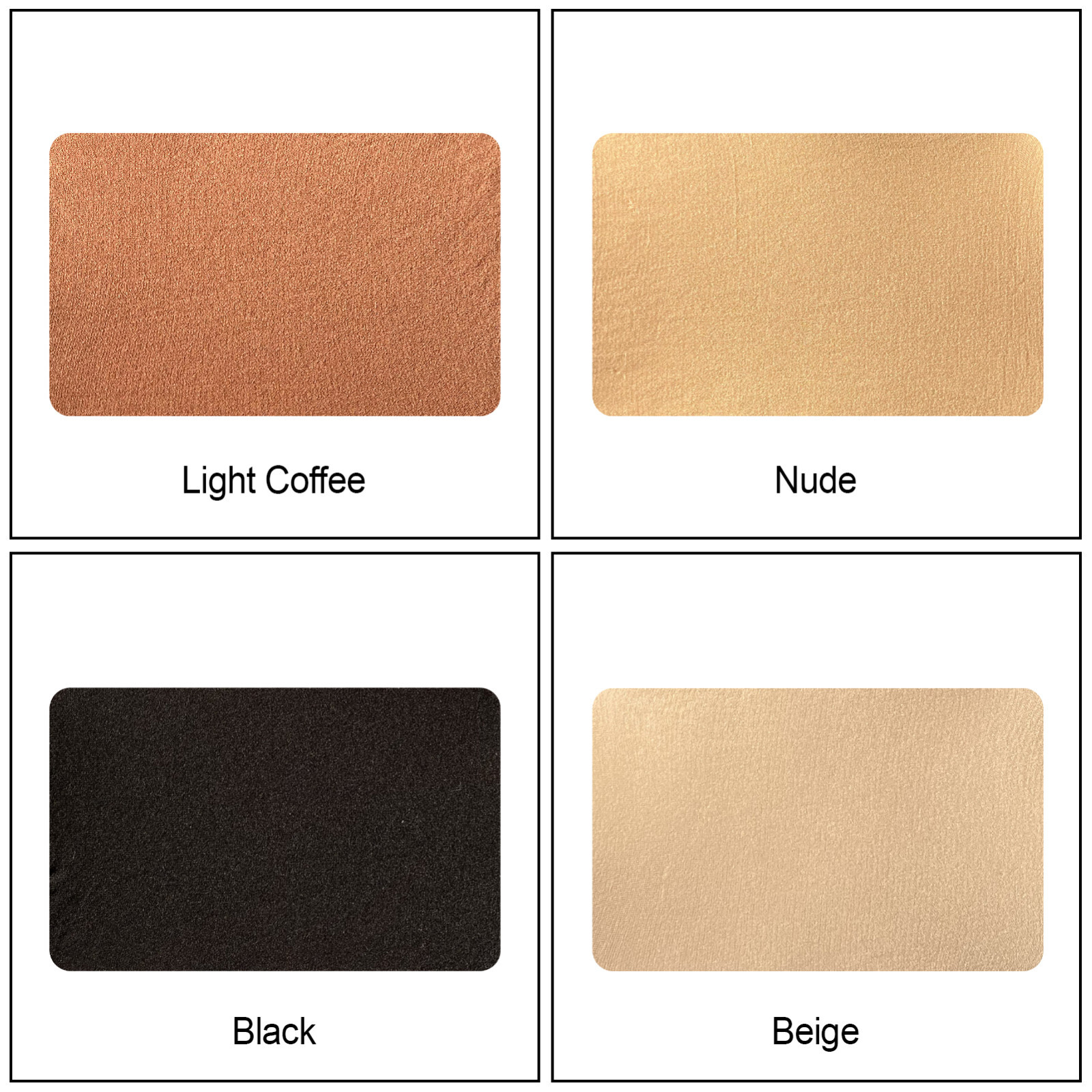 2pcs Deluxe Nylon Stocking Stretchy Wig Caps Light Coffee,Nude,Black, Beige