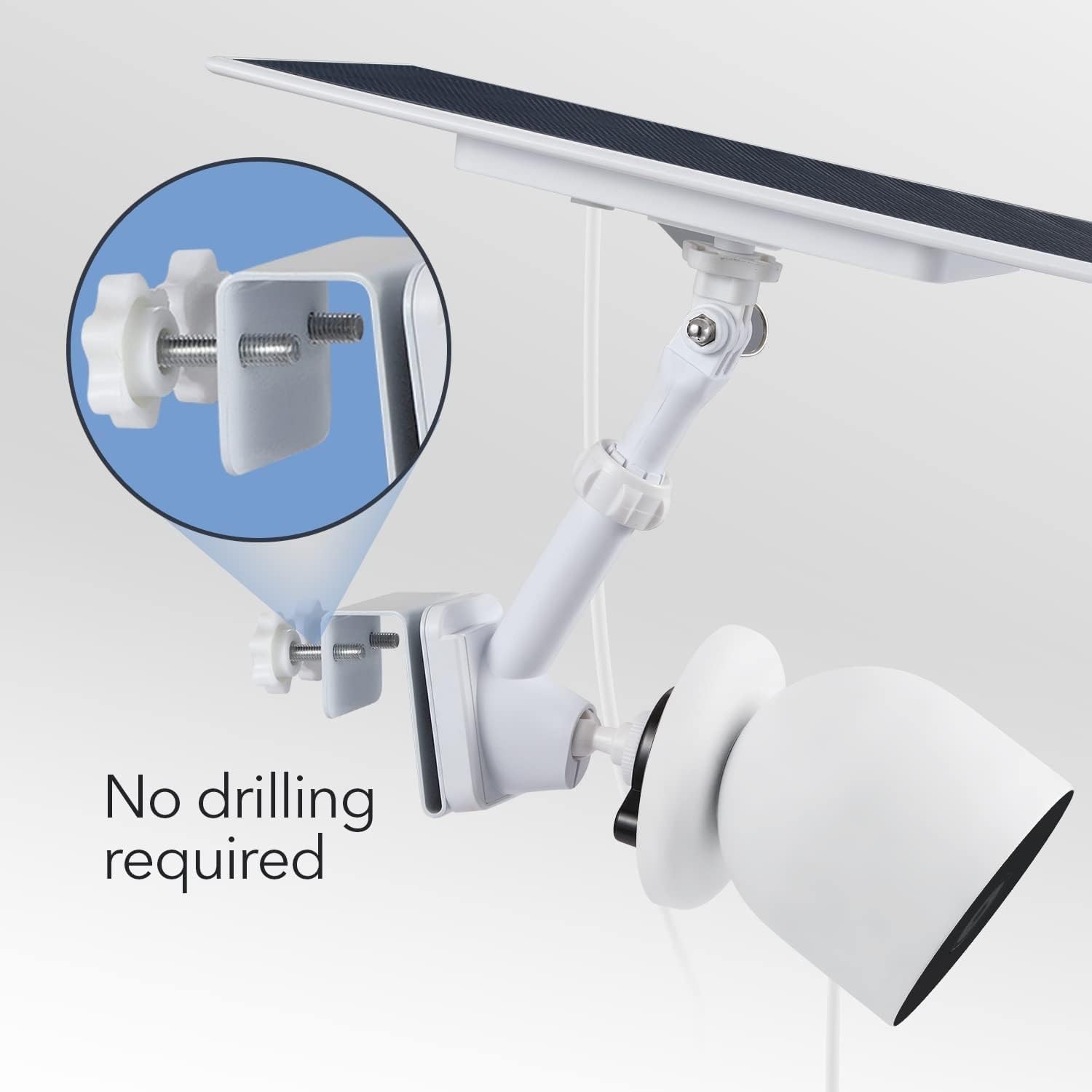 Wasserstein 2-in-1 Gutter Mount for Camera and Solar -Google Nest Cam (Battery)