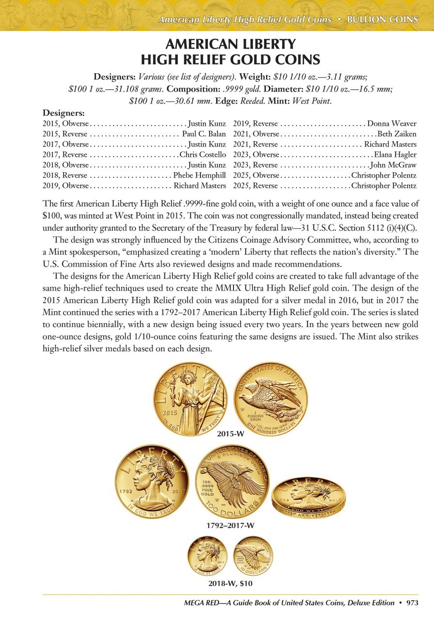 Mega Red Guide Book of U.S. Coins Deluxe 10th Edition Hardcover