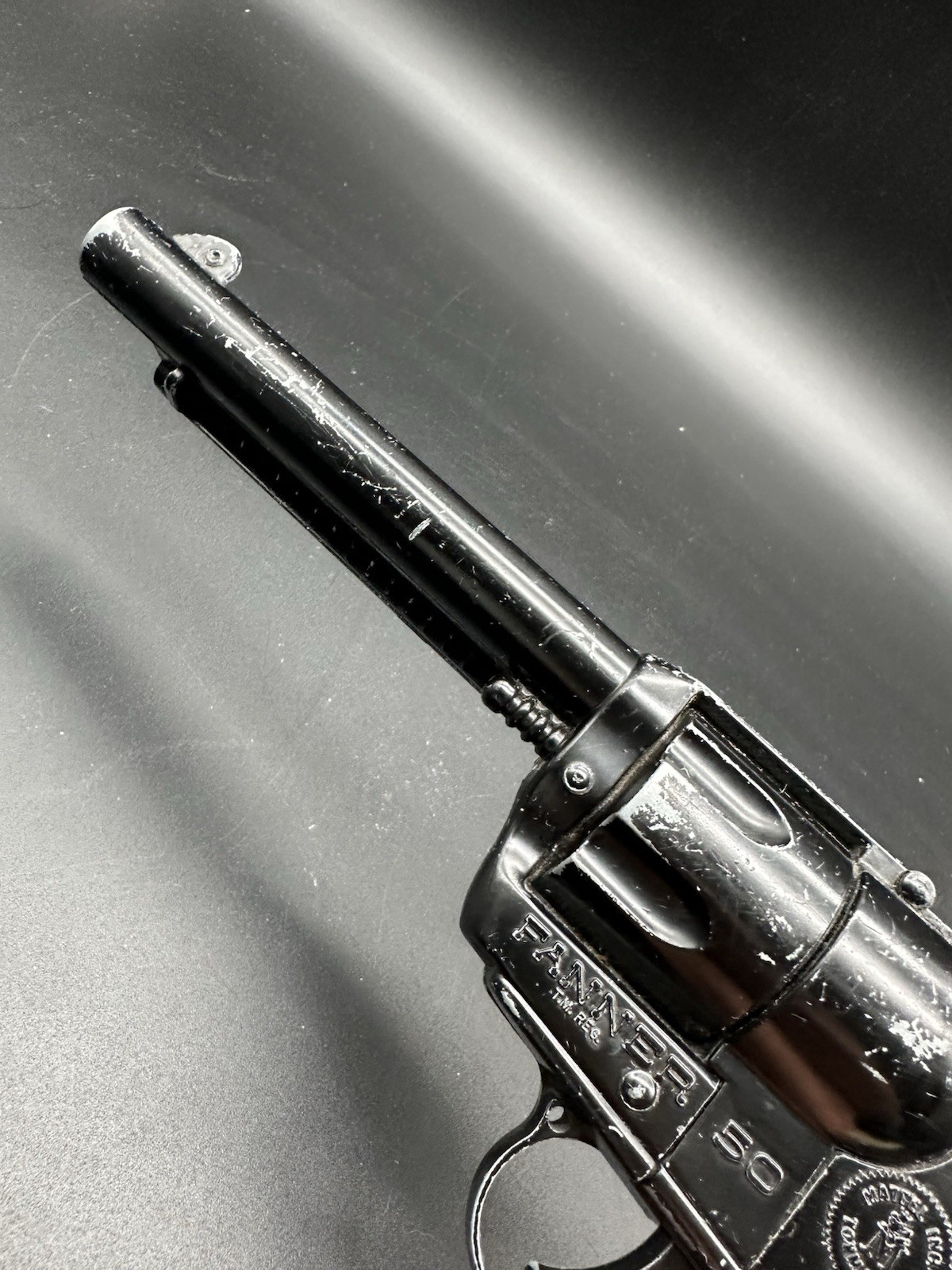 Vintage Mattel USA Fanner 50 Plastic Toy Cap Gun NEEDS REPAIR Pretend Play TOY