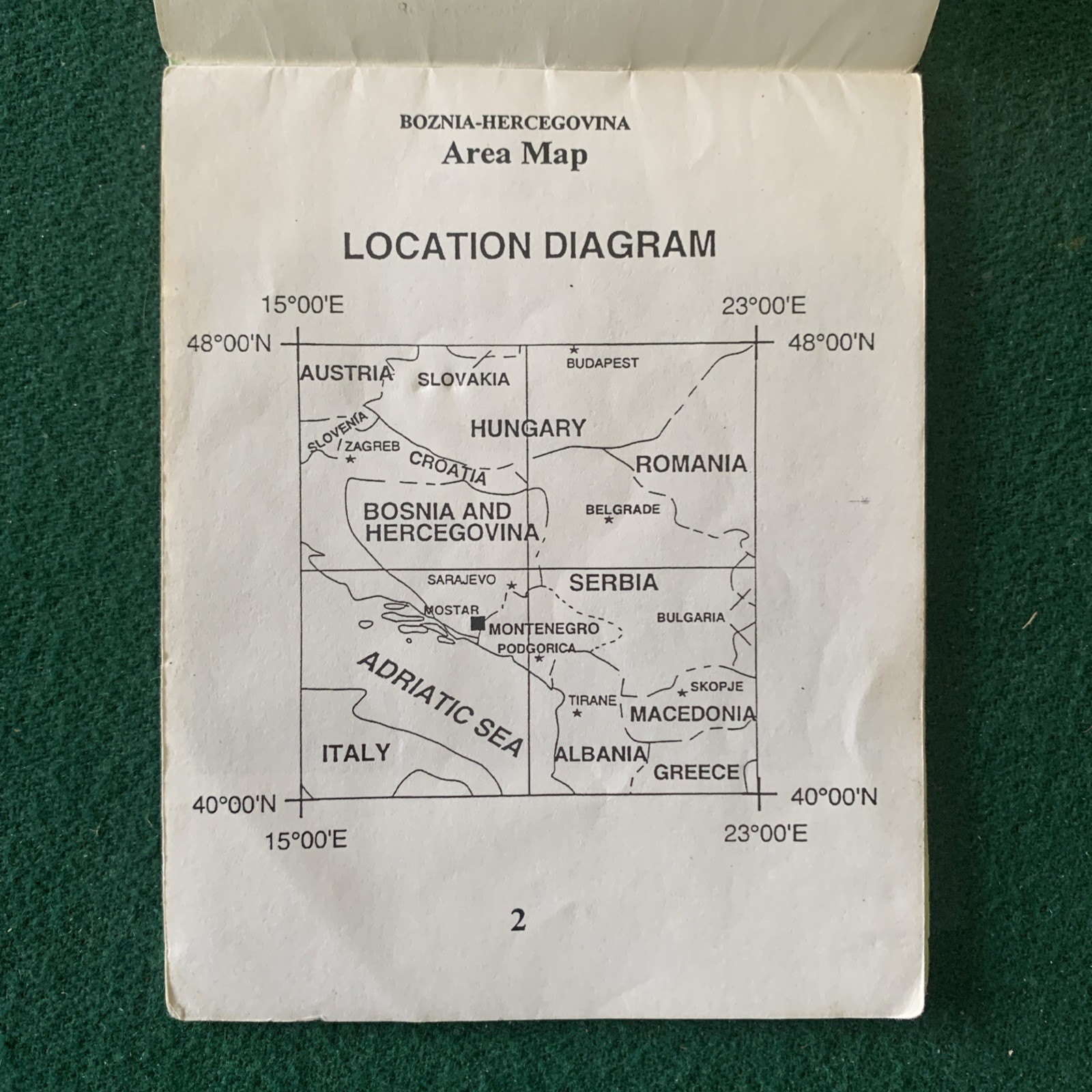 BOSNIA-HERZEGOVINA Soldier's Guide Booklet, 16 Pages, Vintage US Military