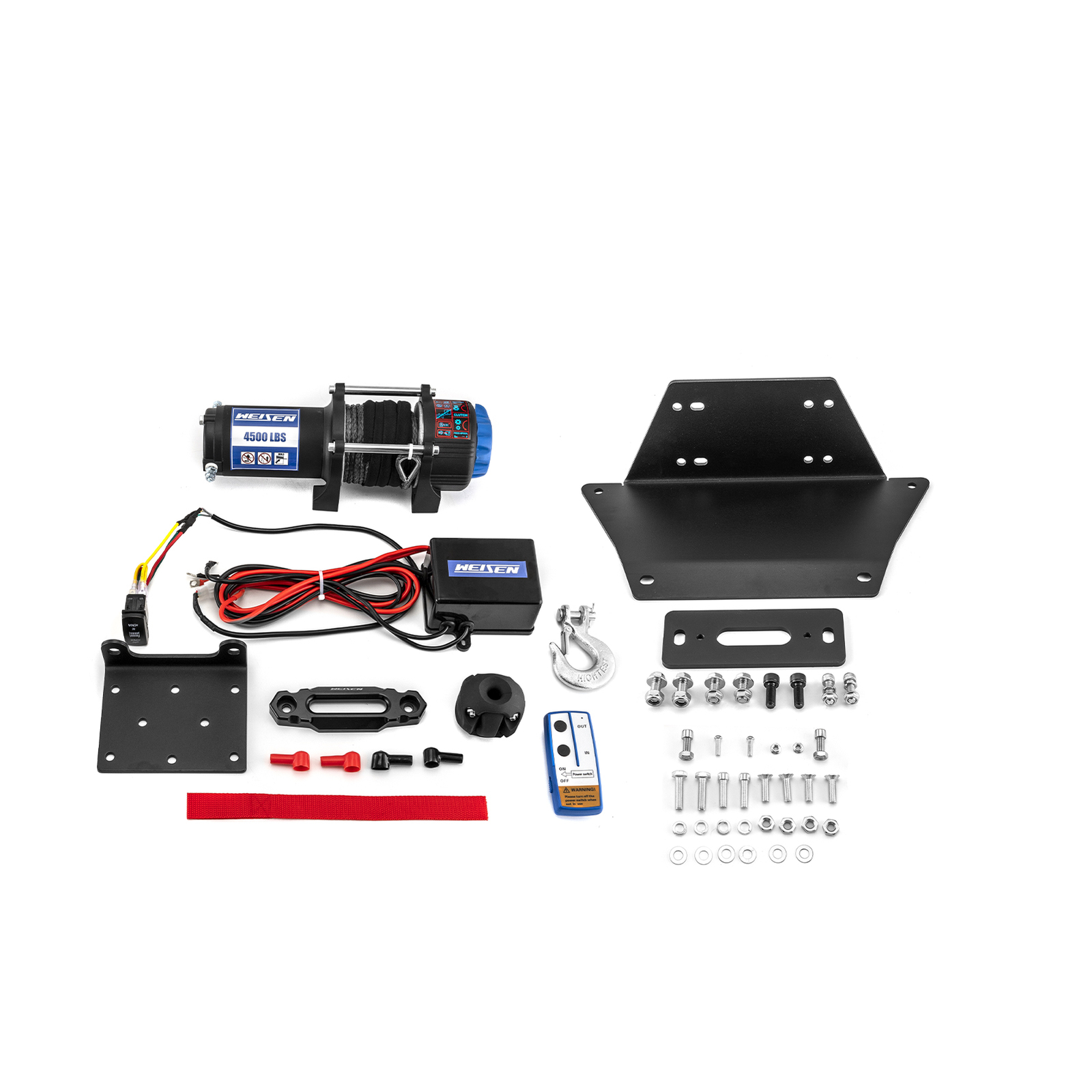 4500lbs Electric Winch Mount Kit For 2017-2024 Polaris Ranger XP 1000 Crew