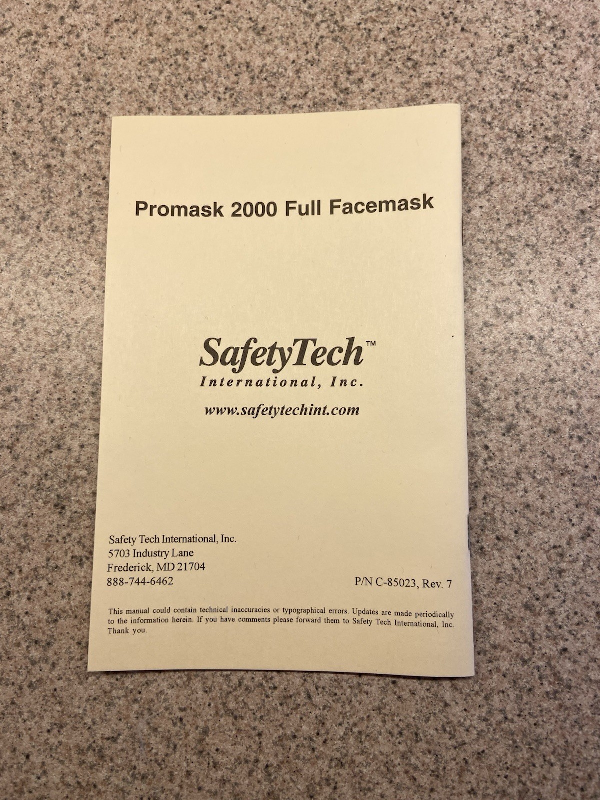 Promask 2000 Full Face Mask Respirator M95 Safety Tech Size Reg WMD NBC Prepper