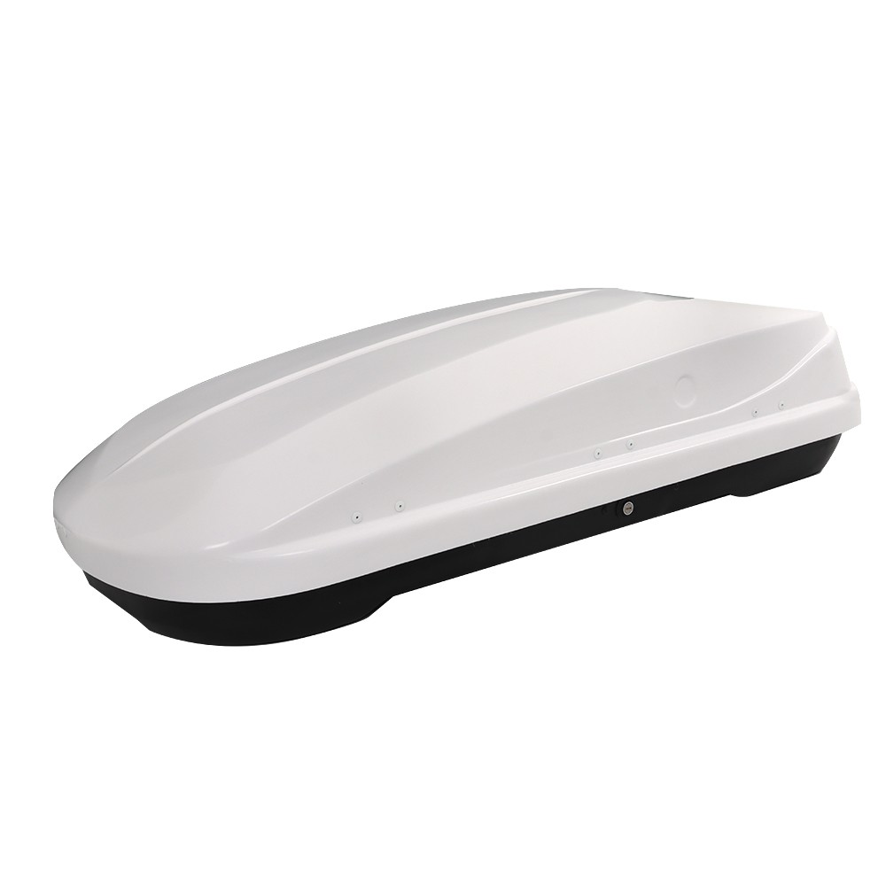 Labwork 14 Cubic Feet ABS Car Roof Top Box Cargo Luggage Carrier White W/2 Locks