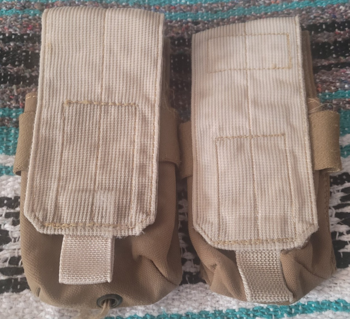 USMC Marine Corps Single & Double Mag Pouch Coyote Brown MOLLE II