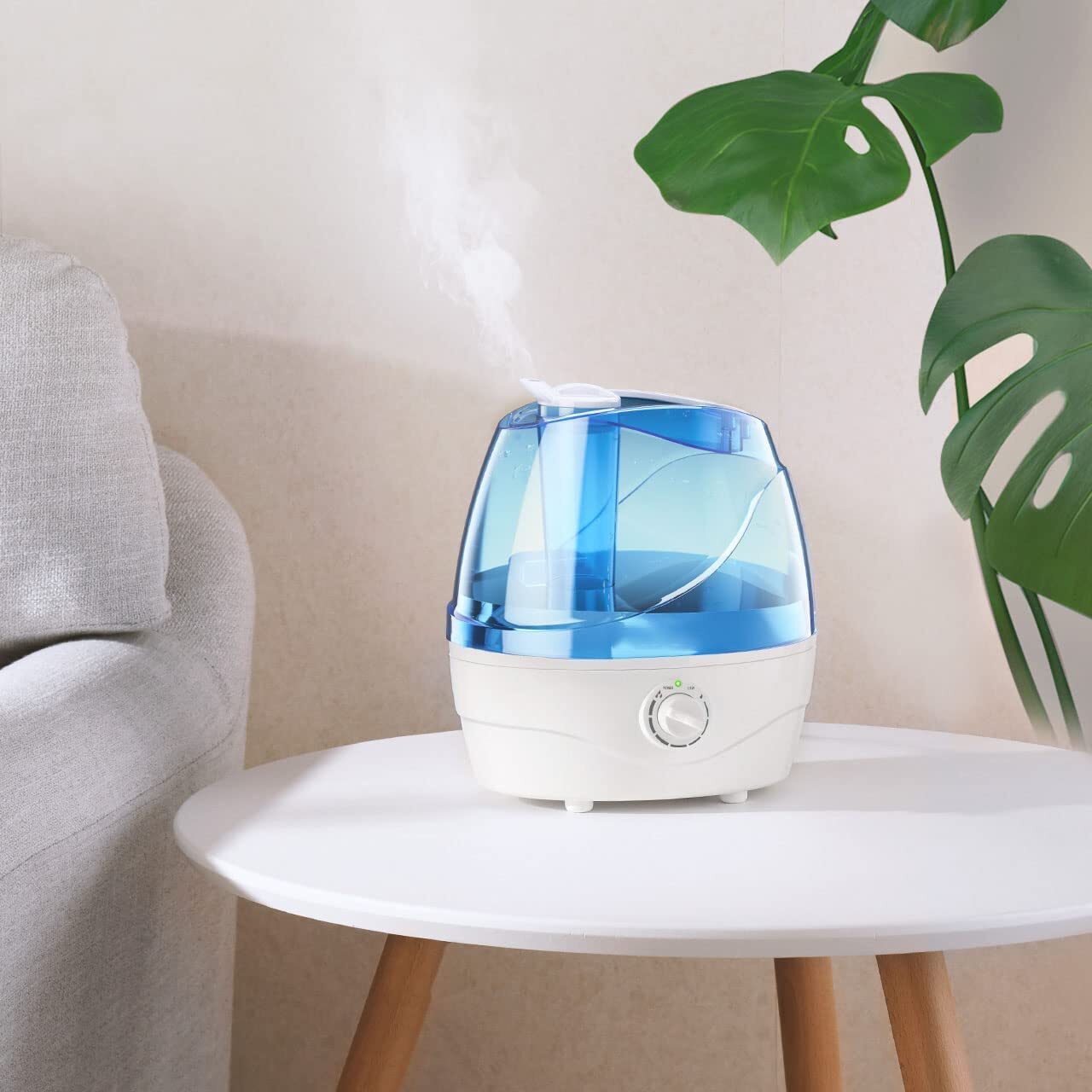 2.2L Humidifier for HOME OFFICE with Light,Quiet & Auto-of Cool Mist Humidifier