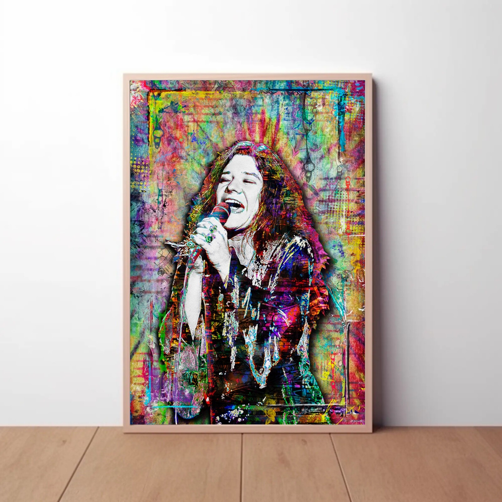 JANIS JOPLIN HIPPIE 16x20in Poster Janis Joplin Tribute Print Free Shipping US