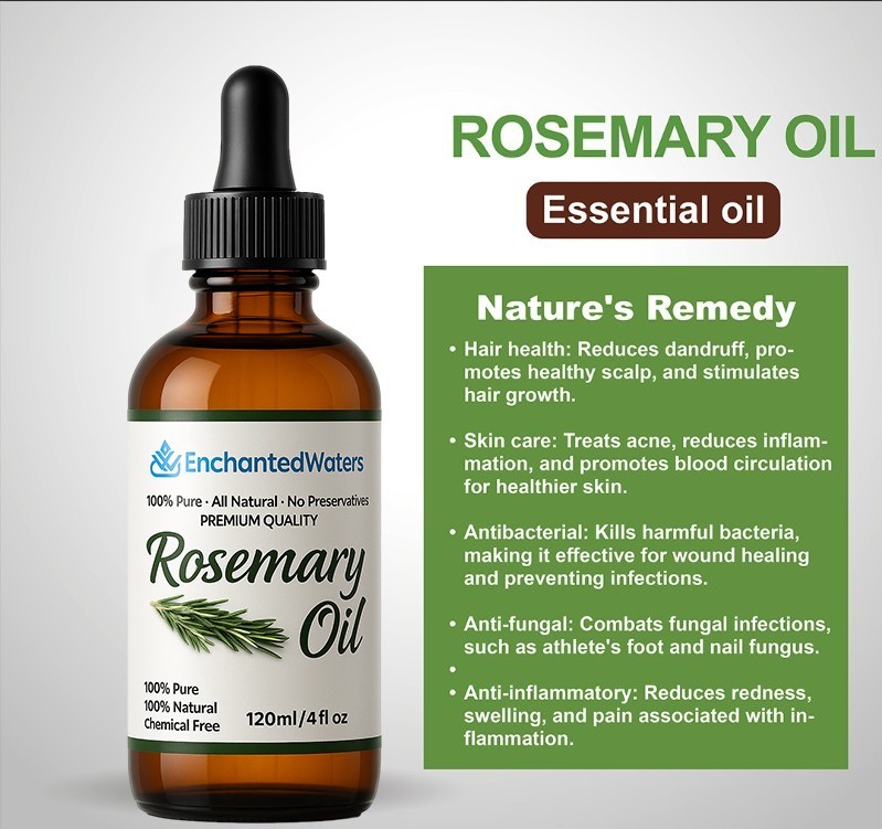 Rosemary Oil 100% Premium Therapeutic Grade Pure Virgin Natural, Hair Growth 4oz