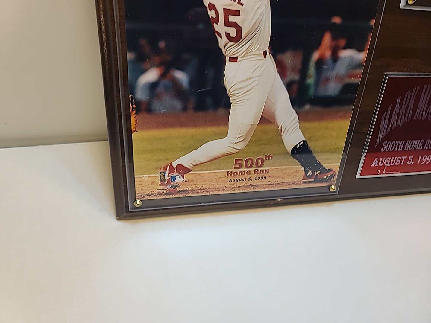 Mark McGwire 500th Home Run Display Plaque – Vintage MLB Collectible