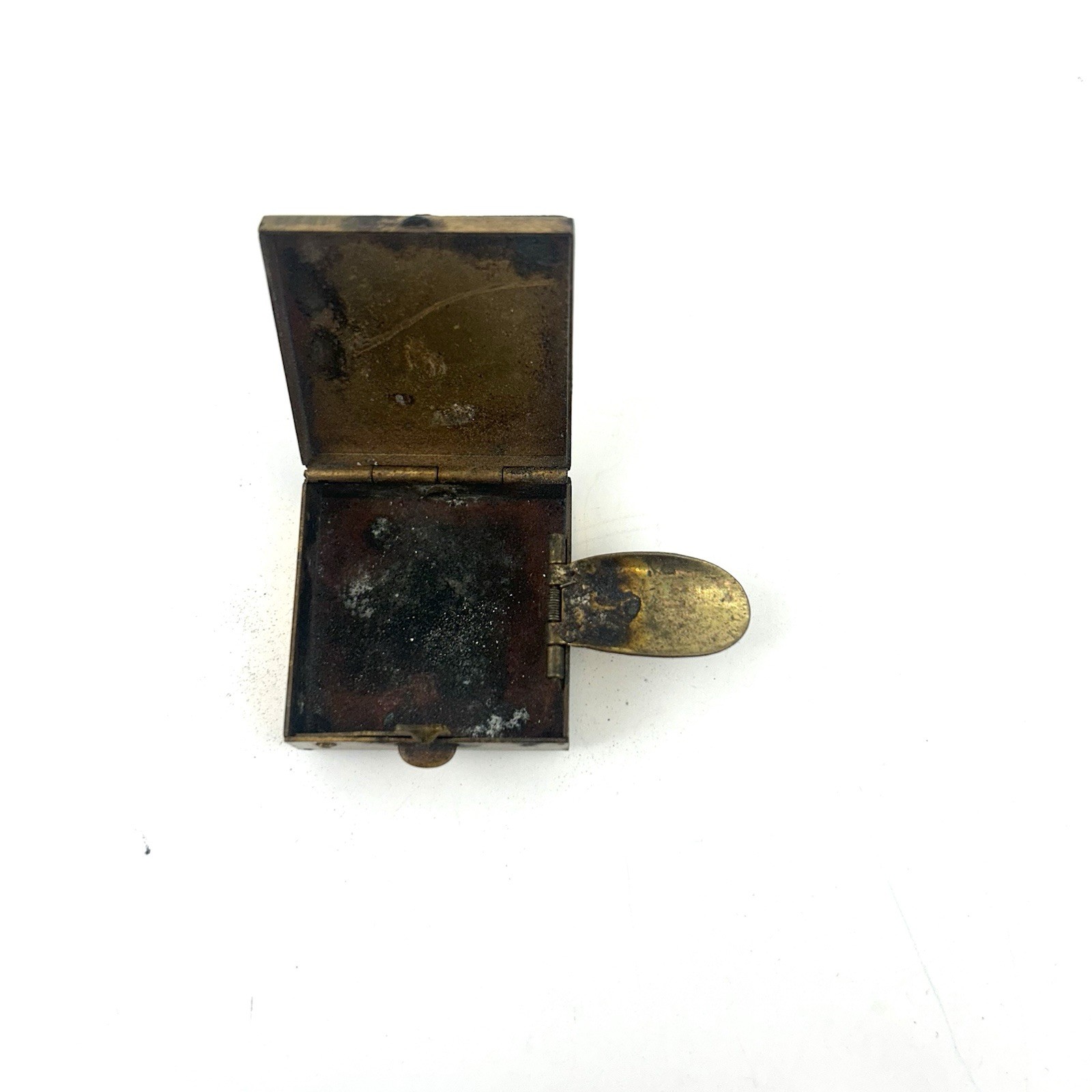 Vintage Personal Ashtray Enamel Rose Floral Pocket Purse Ashtray Silent Butler