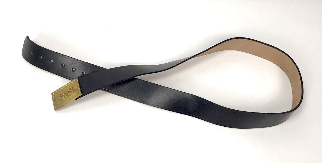 Confederate Belt with Square CS Buckle Waist Up to 60 Inches