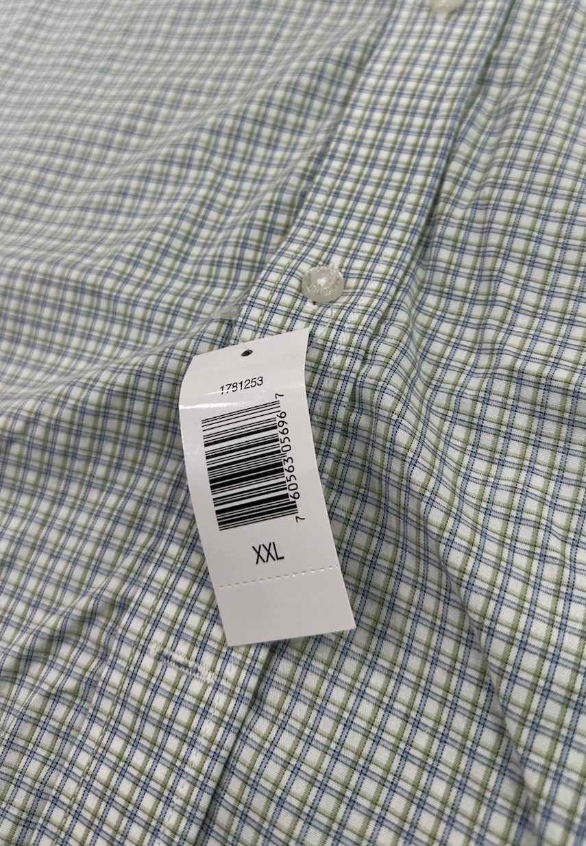 Banana Republic Men's Slim Fit Stretch Poplin Shirt XXL Striped