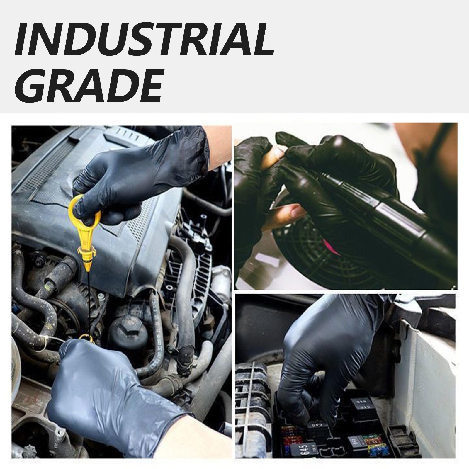 GP Craft Black 6Mil Nitrile Disposable Gloves Latex-Free (100/Count) XXL