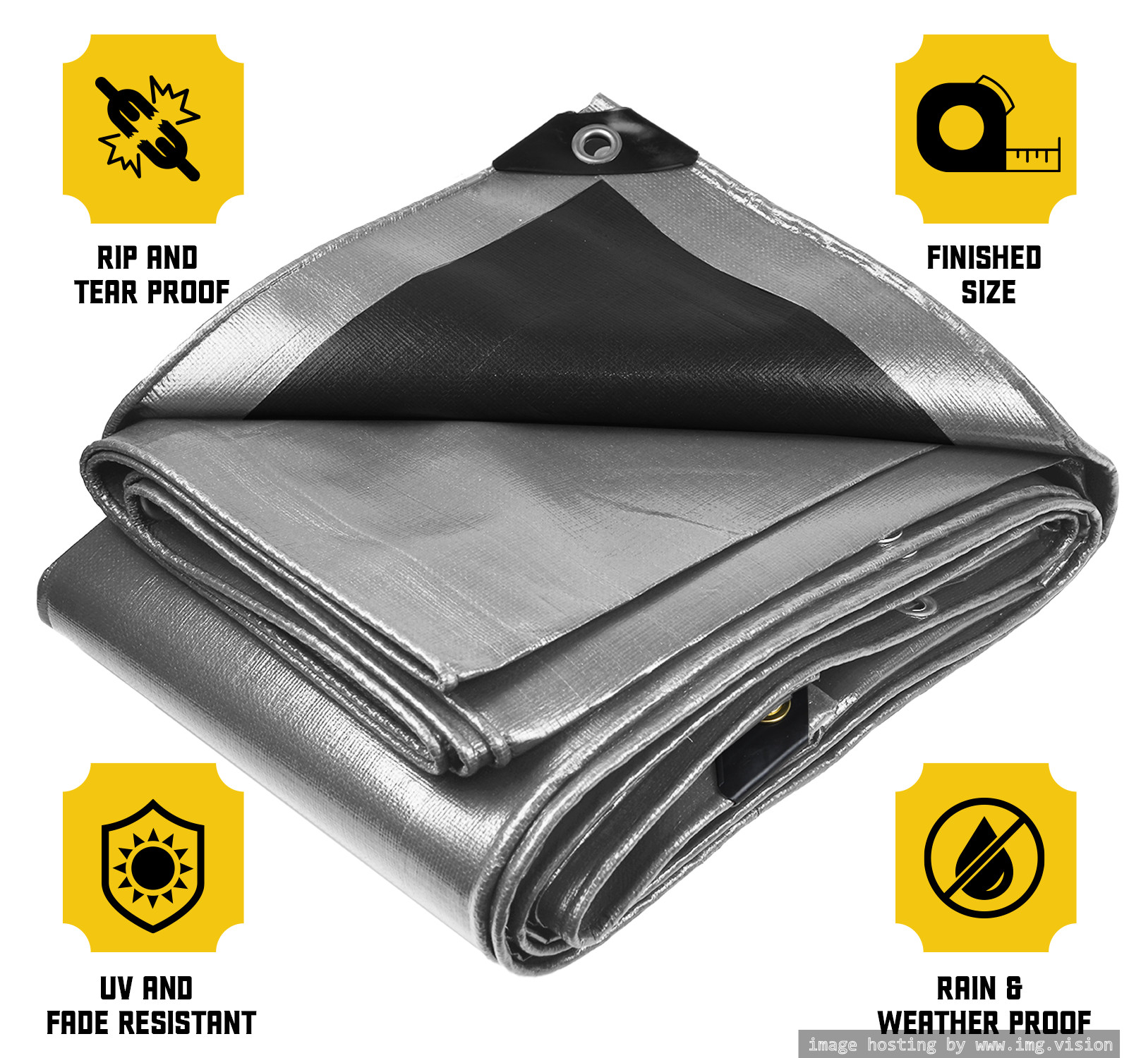 Core Tarps Extreme Heavy Duty Tarp 20 Mil Waterproof Tarpaulin Cover Resistant
