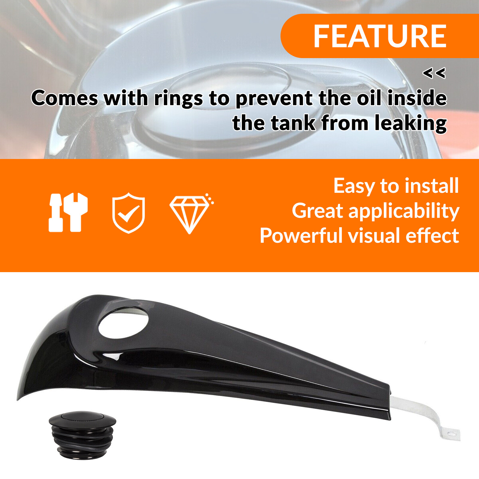 Dash Fuel Console+Gas Tank Cap Cover For Harley Electra Road Glide Touring 08-22