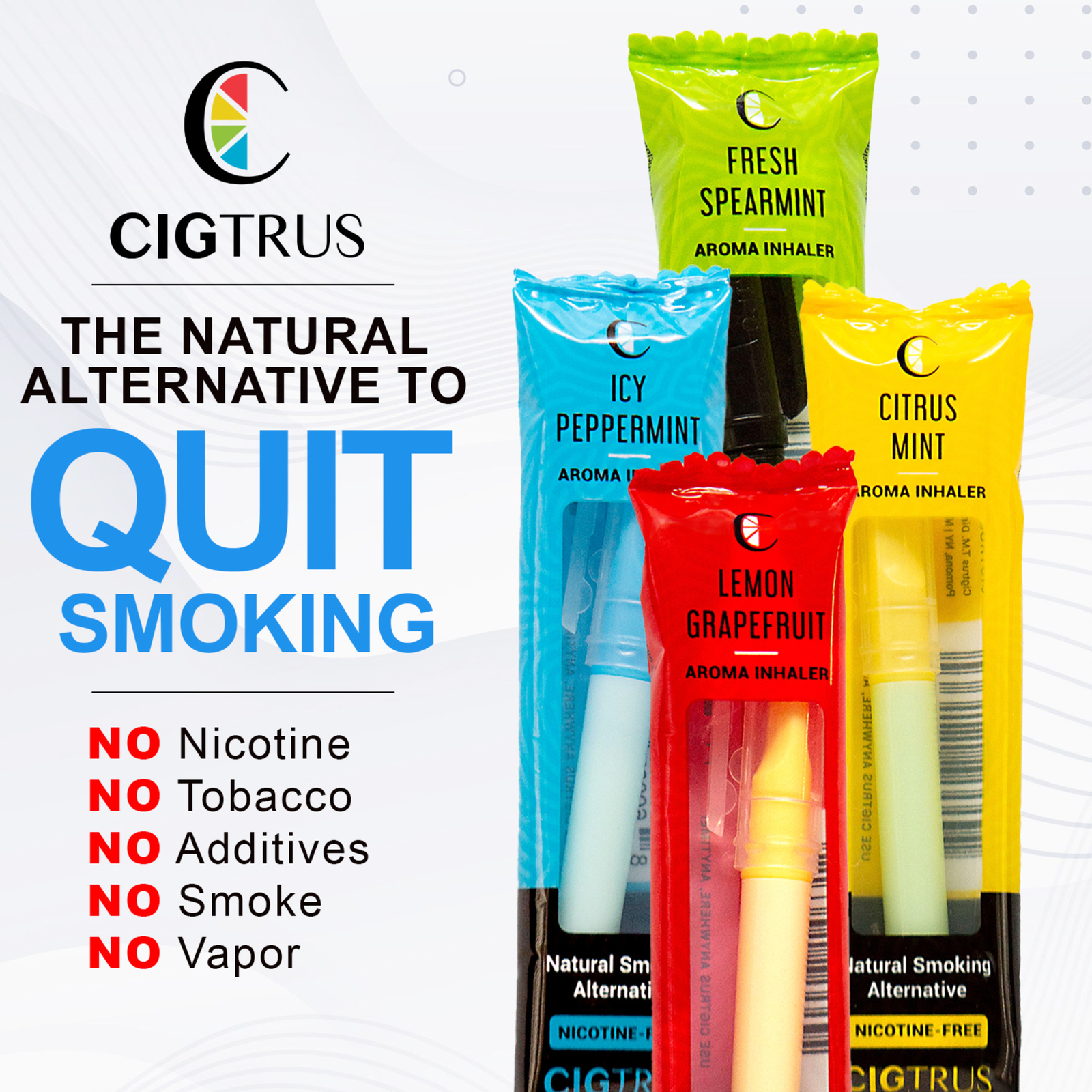 Cigtrus Smokeless Air Inhaler - Natural Smoking Alternative - Lemon Lime