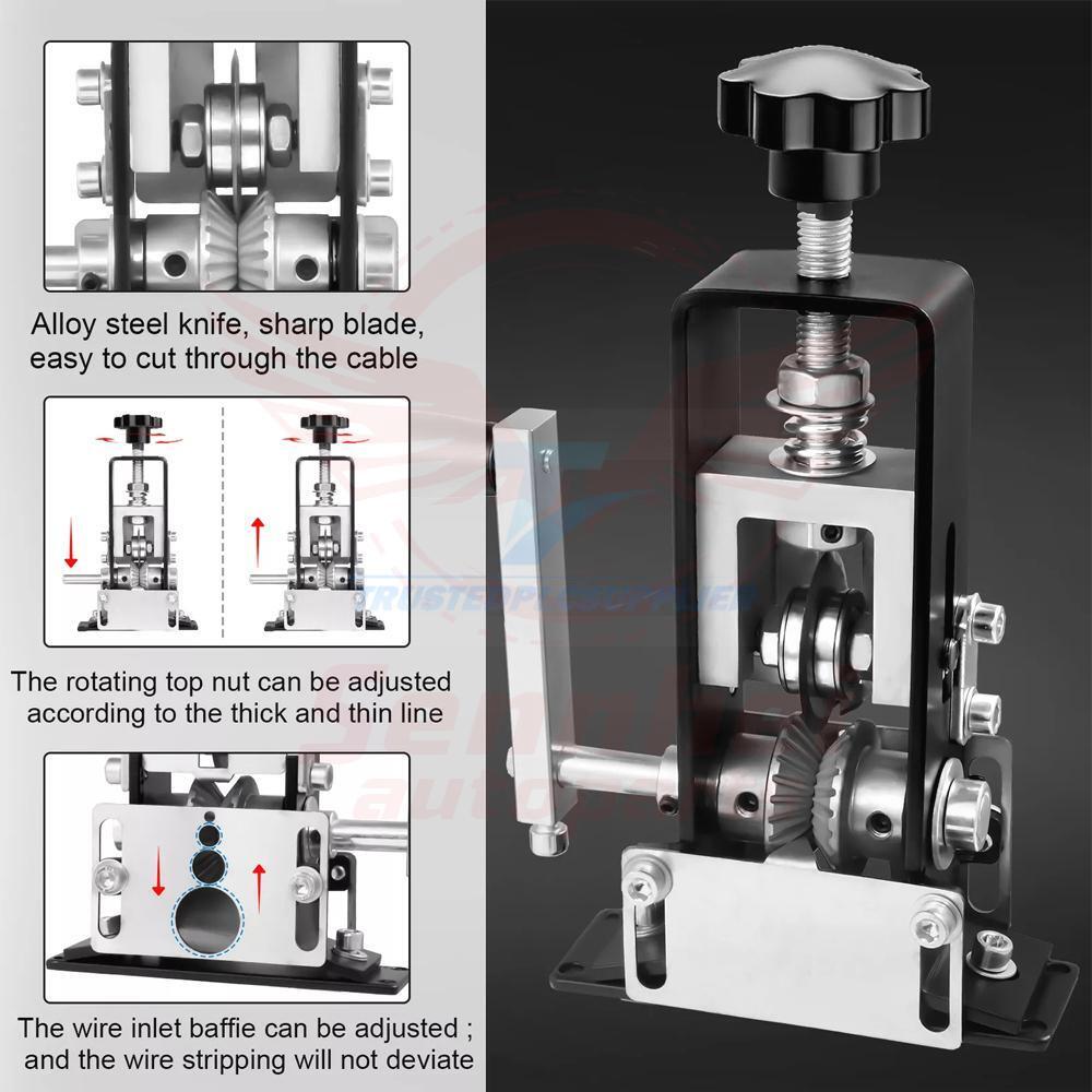 Manual Wire Stripping Machine Portable Cable Stripper 1mm to 25mm US