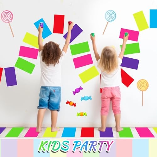 Colorful PVC Floor Stickers Candy Donut Theme Land Runway 7.9 x 4.7 Inch 30