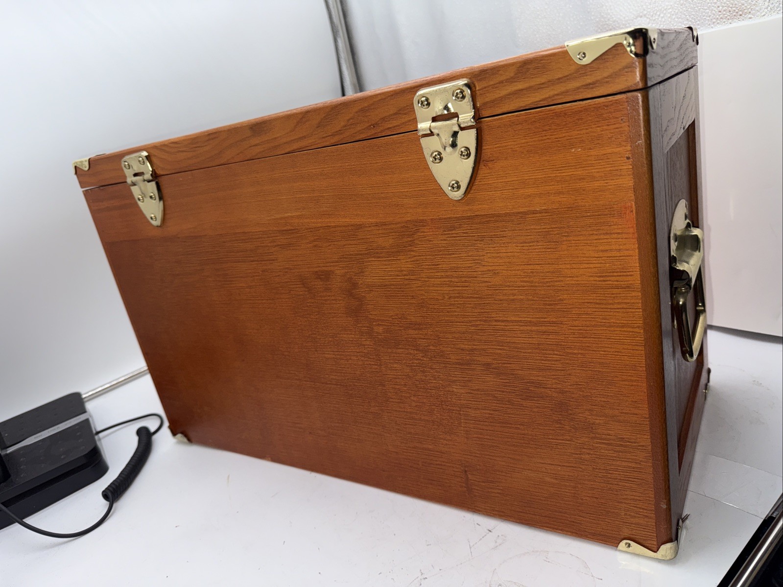 VINTAGE SISCO OAK HARDWOOD UTILITY CHEST JEWELERS COLLECTORS MACHINISTS