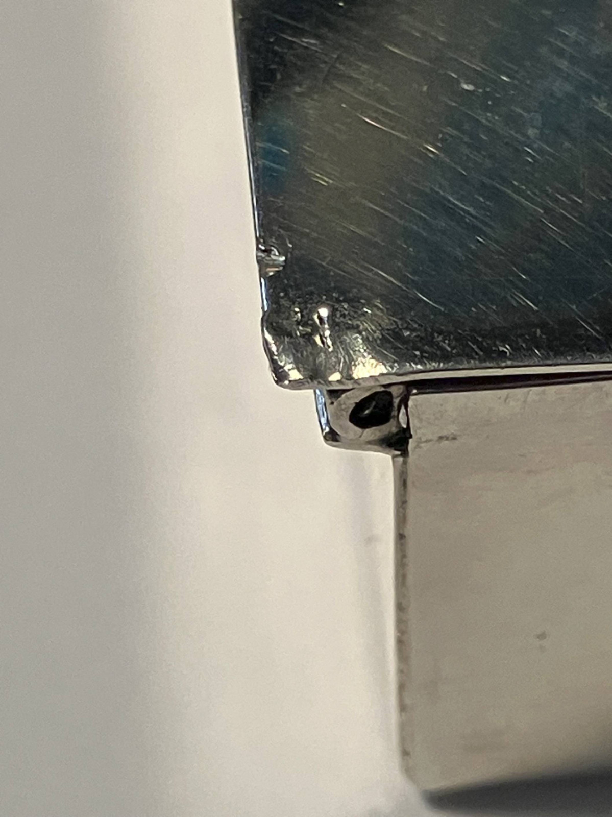 Vintage Sterling Silver Mid Century Modern Jewelry or Small Box , ASW=4.82 Oz