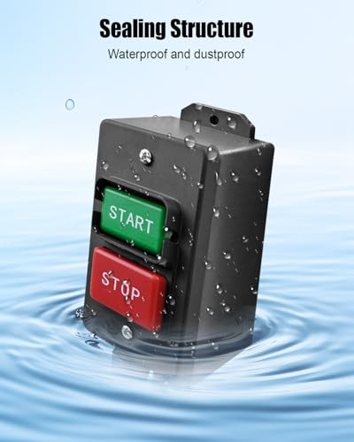 Table Saw Switch 110/ 220V, Single Phase On/Off Switch for Power Control and